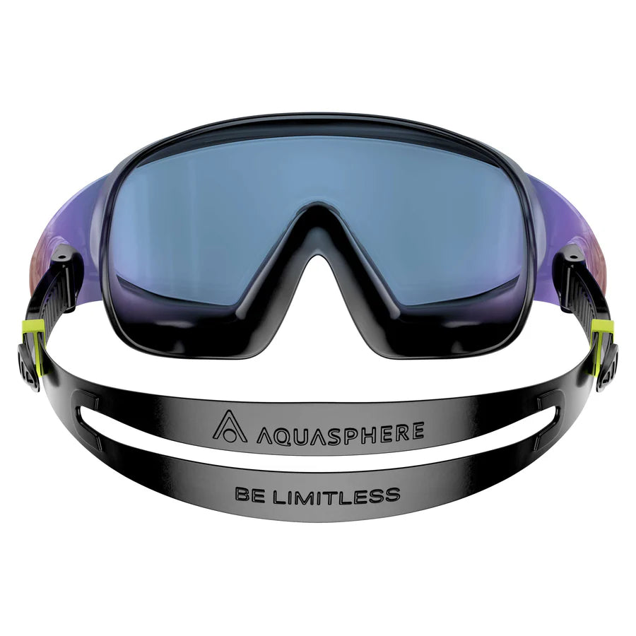 Aqua Sphere Defy Ultra Blue Titanium Mirrored Black Bright Yellow Swimming Goggles - Anti-Fog & UV Protection for Competitive Swimmers & Triathletes