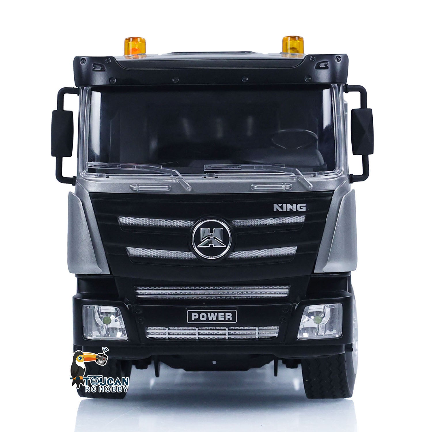 HUINA 1316 1/18 Scale Remote Control Spray Fog Cannon Truck - 9CH RC Construction Vehicle Toy for Kids & Adults - Perfect for Construction Site Play, Outdoor Racing & Collecting