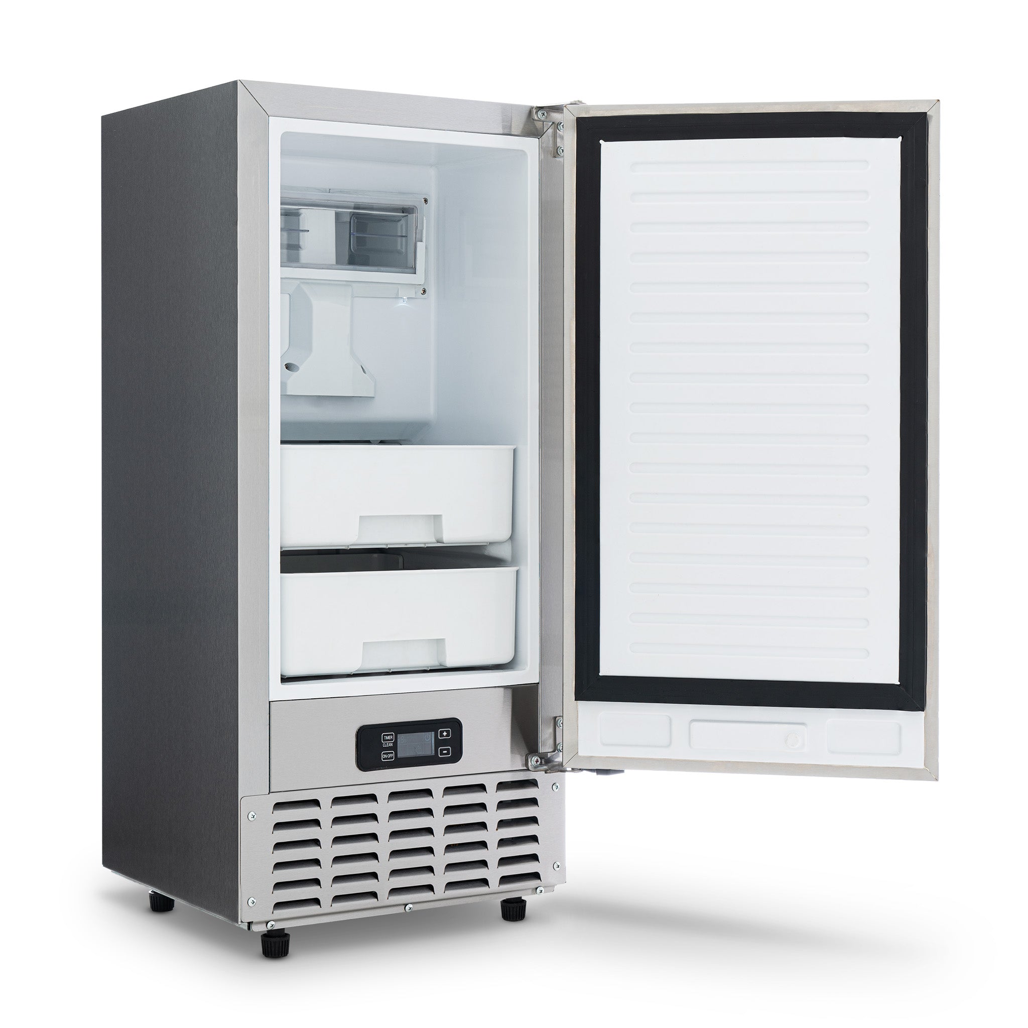NewAir 15-Inch Undercounter Nugget Ice Maker - 66 lbs/Day Stainless Steel - Perfect for Home Bars, Restaurants, and Offices