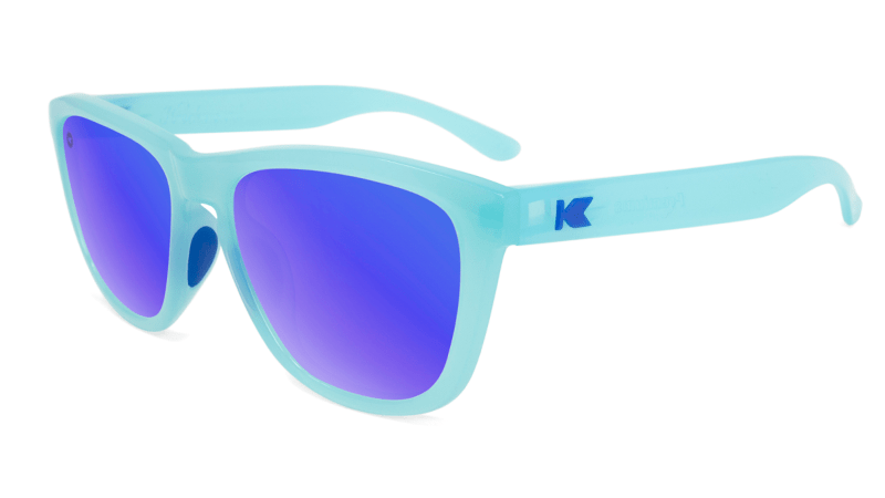 Premium Sports Sunglasses Icy Blue / Moonshine - UV Protection Polarized Lenses for Running, Cycling & Outdoor Activities