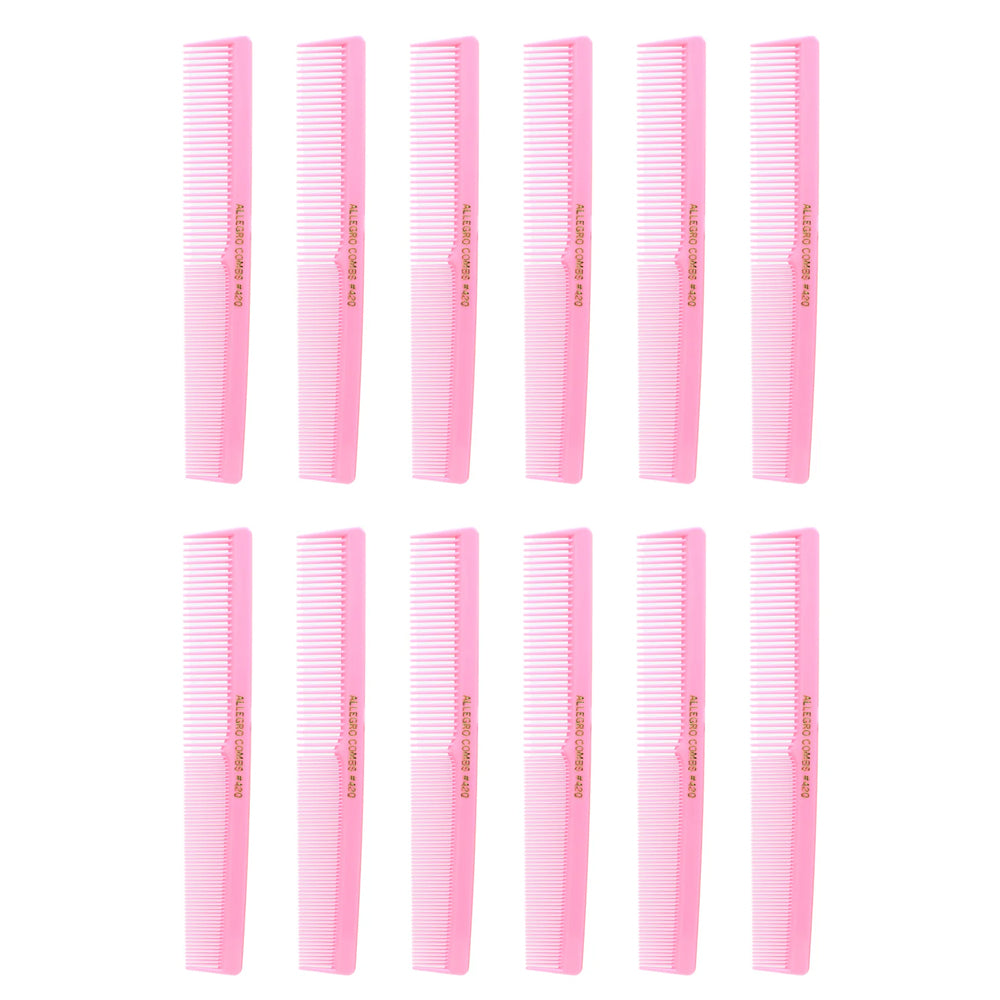 Professional 12-Piece Allegro Barber Comb Set for Hair Cutting & Styling - Perfect for Salons, Home Grooming & DIY Hairstyles