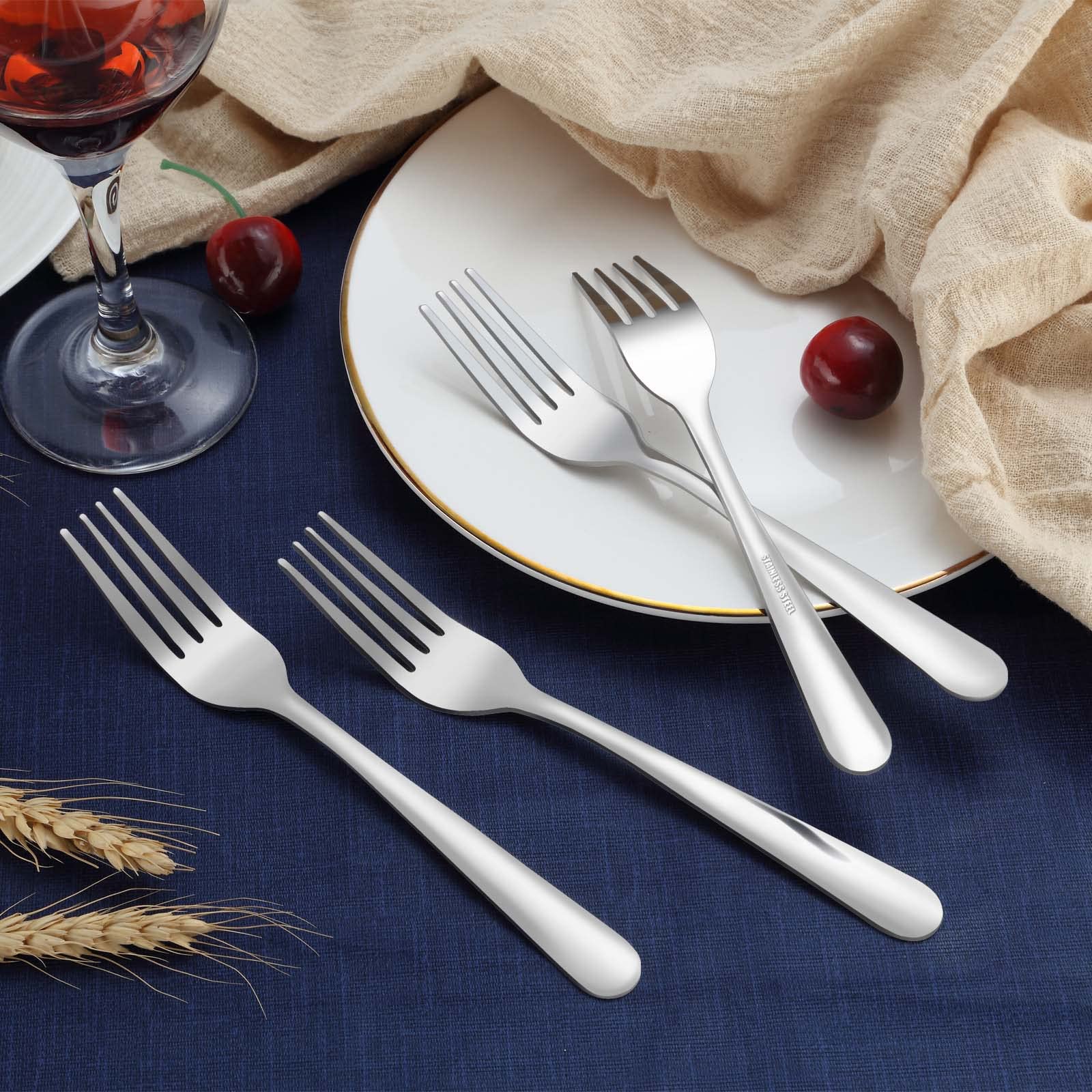 36-Piece Stainless Steel Dinner Forks Set - 7.1 Inch Mirror Polished Silverware for Home, Kitchen & Restaurant | Durable & Dishwasher Safe | Perfect for Family Dinners, Catering Events & Fine Dining