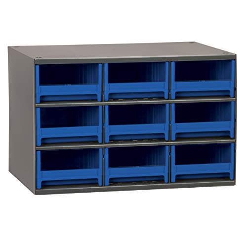 Gray Cabinet/Blue Drawers