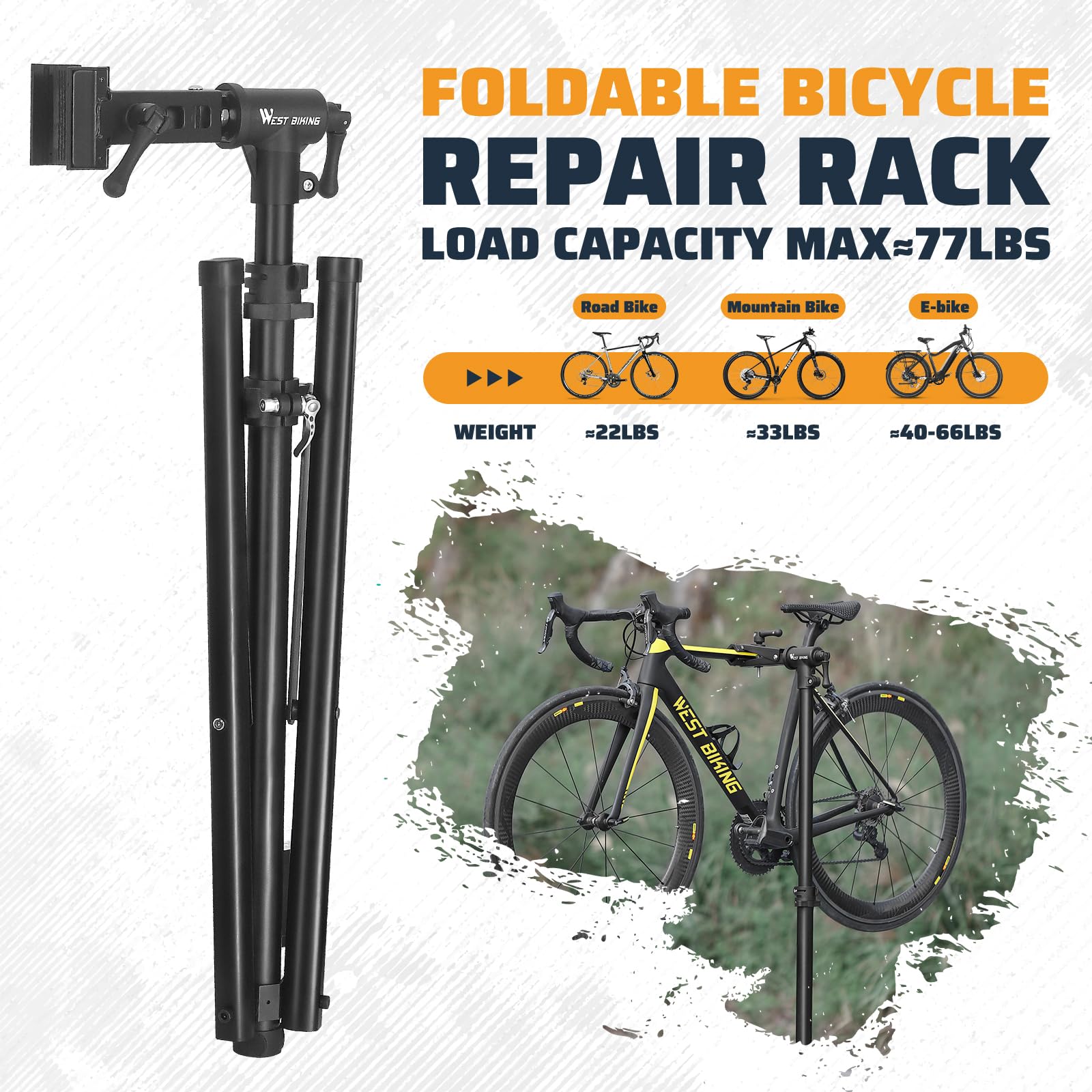 Premium Bike Repair Stand - Adjustable Height, Portable & Sturdy Bicycle Maintenance Stand for Mountain & Road Bikes | Ideal for Home Garage, Outdoor Cycling & Professional Bike Shops