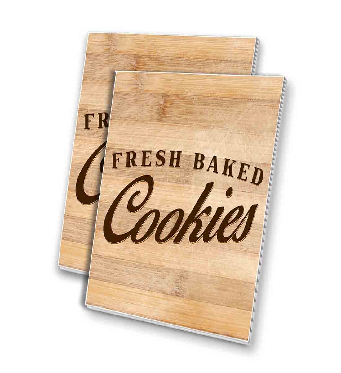 4mm Corrugated Plastic Panel - Fresh Baked Cookies Design (24x36 Inches) - Double-Sided Graphics - Pack of 2 - Perfect for Outdoor Signs, Trade Shows, and Retail Displays