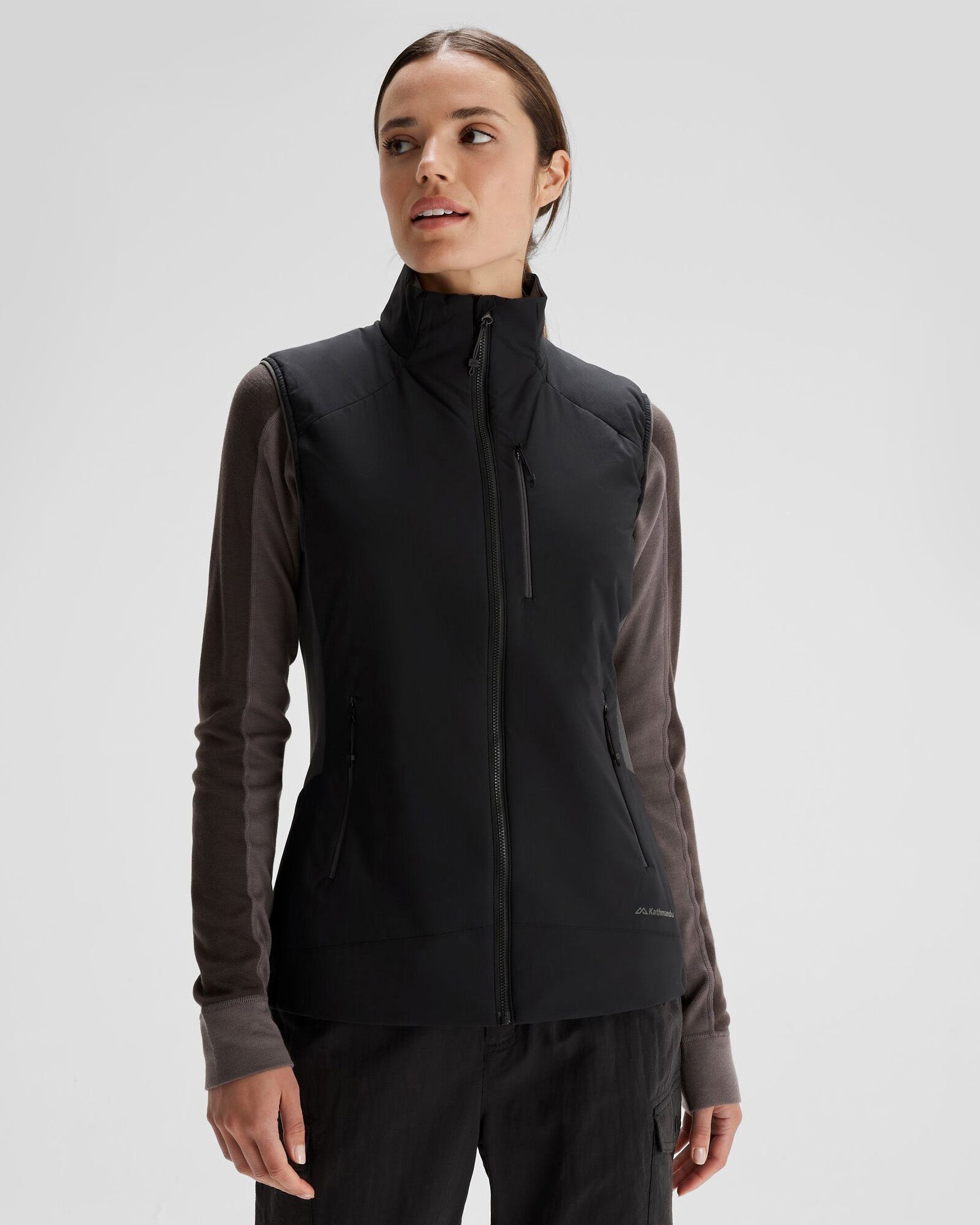 Women's Seeker PrimaLoft® Active Vest - Lightweight Insulated Jacket for Outdoor Activities, Hiking & Running | Black Stingray Color | Water-Resistant Winter Wear