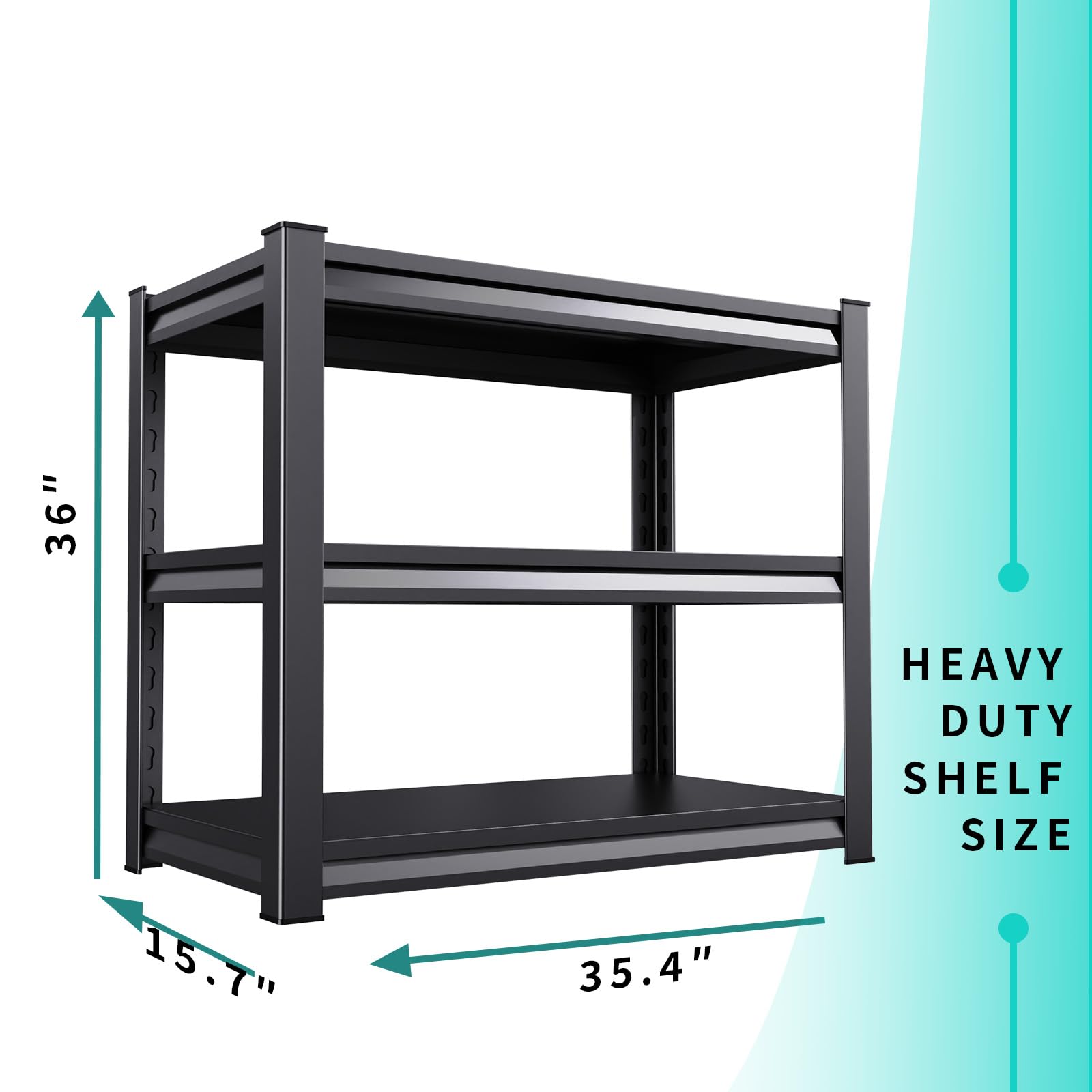 Heavy Duty Garage Shelving - Adjustable Metal Storage Shelves for Garage, Industrial & Utility Racks | Durable Organization Solution for Tools, Equipment & Home Storage