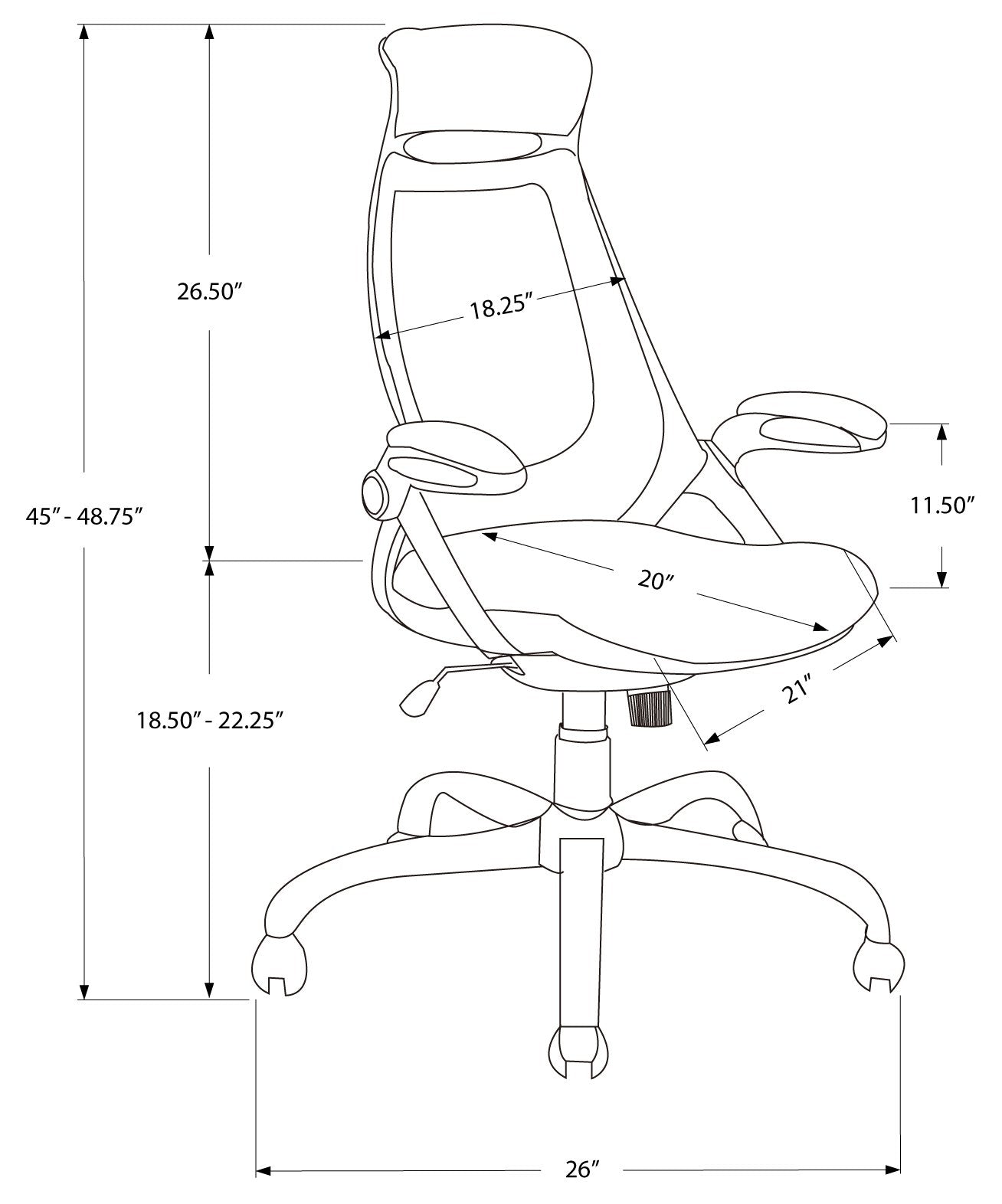 Ergonomic High Back Executive Office Chair - Black Mesh with Chrome Base for Comfort & Support - Perfect for Home Office, Gaming, and Workspaces