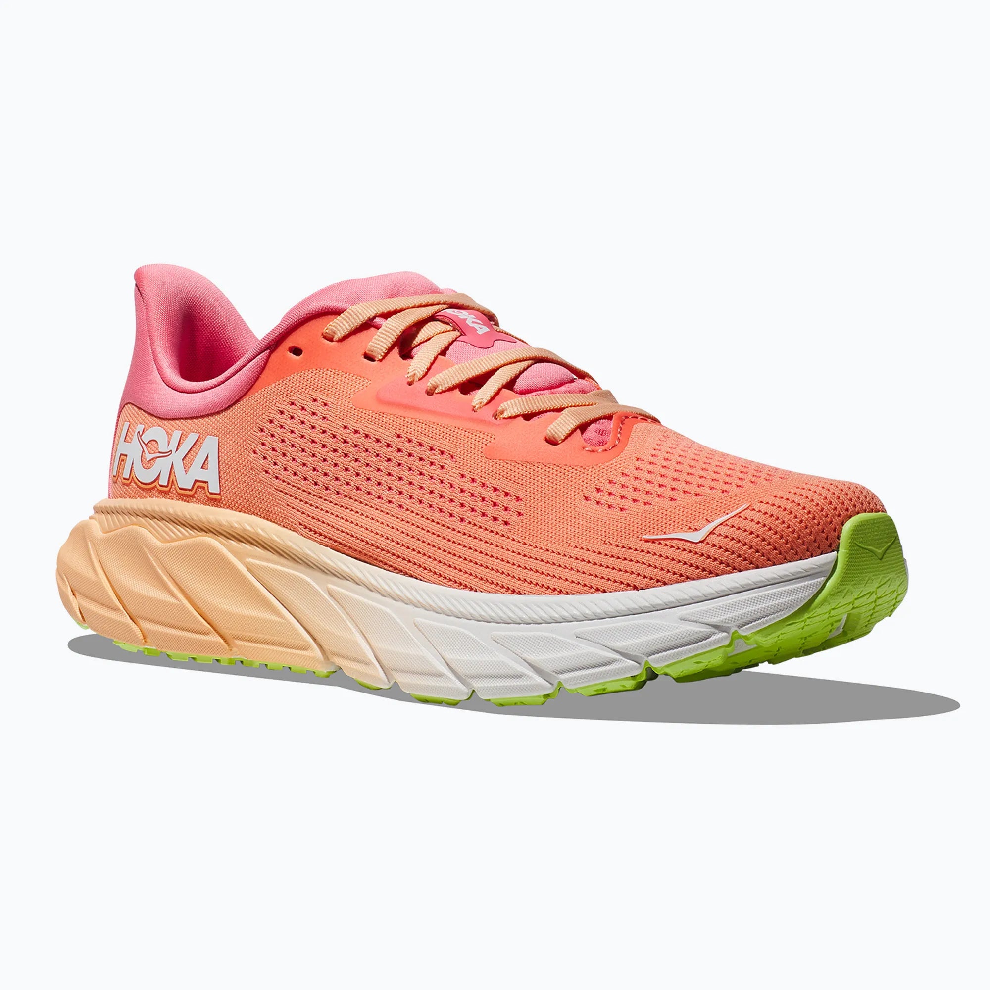 HOKA Women's Arahi 7 Wide Running Shoes - Lightweight Stability Sneakers for Women in Papaya/Coral | Perfect for Road Running, Jogging & Gym Workouts