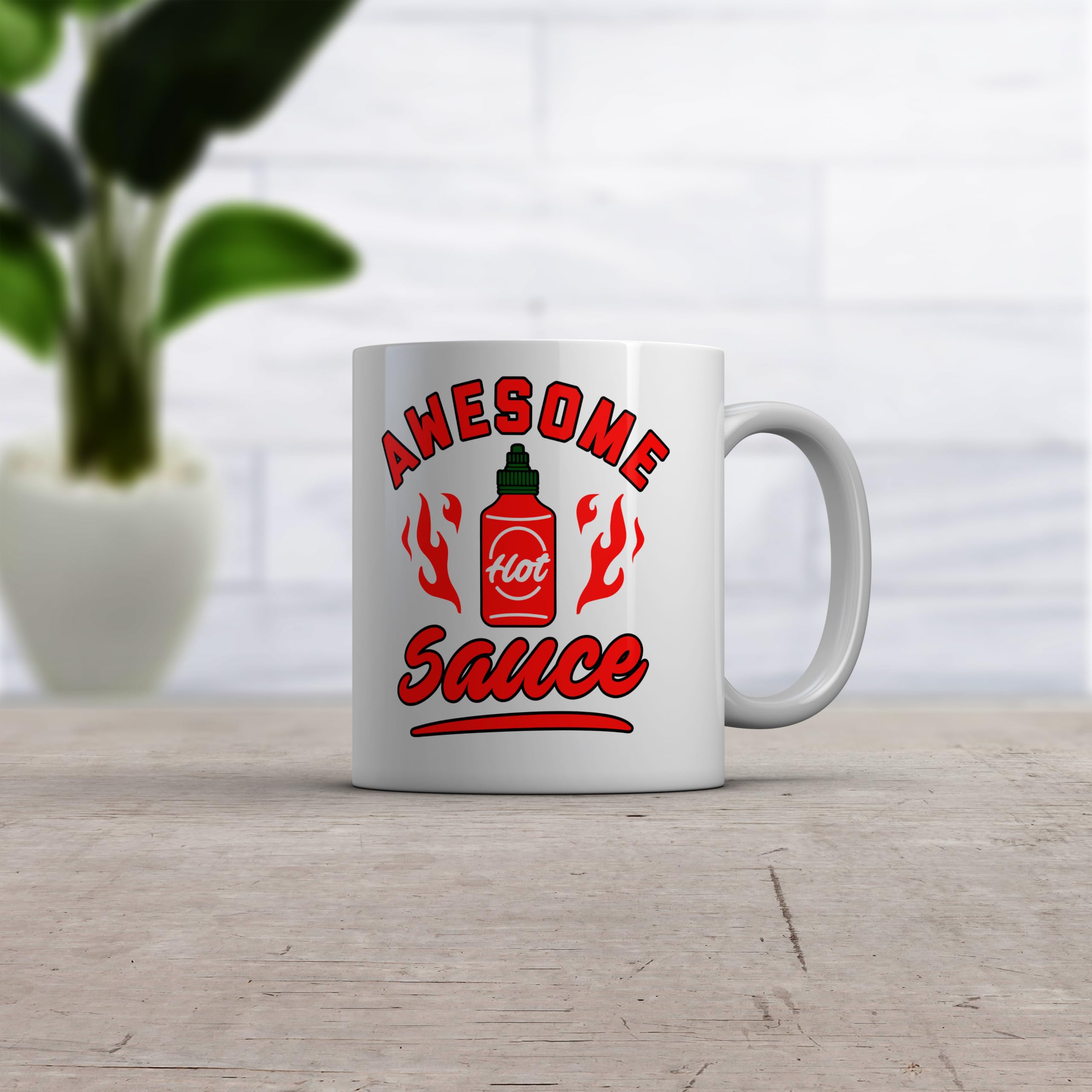 Funny Spicy Hot Sauce Lover Novelty Coffee Mug - 11oz Ceramic Cup with Awesome Sauce Graphic | Perfect for Kitchen, Office & Gifts for Hot Sauce Enthusiasts