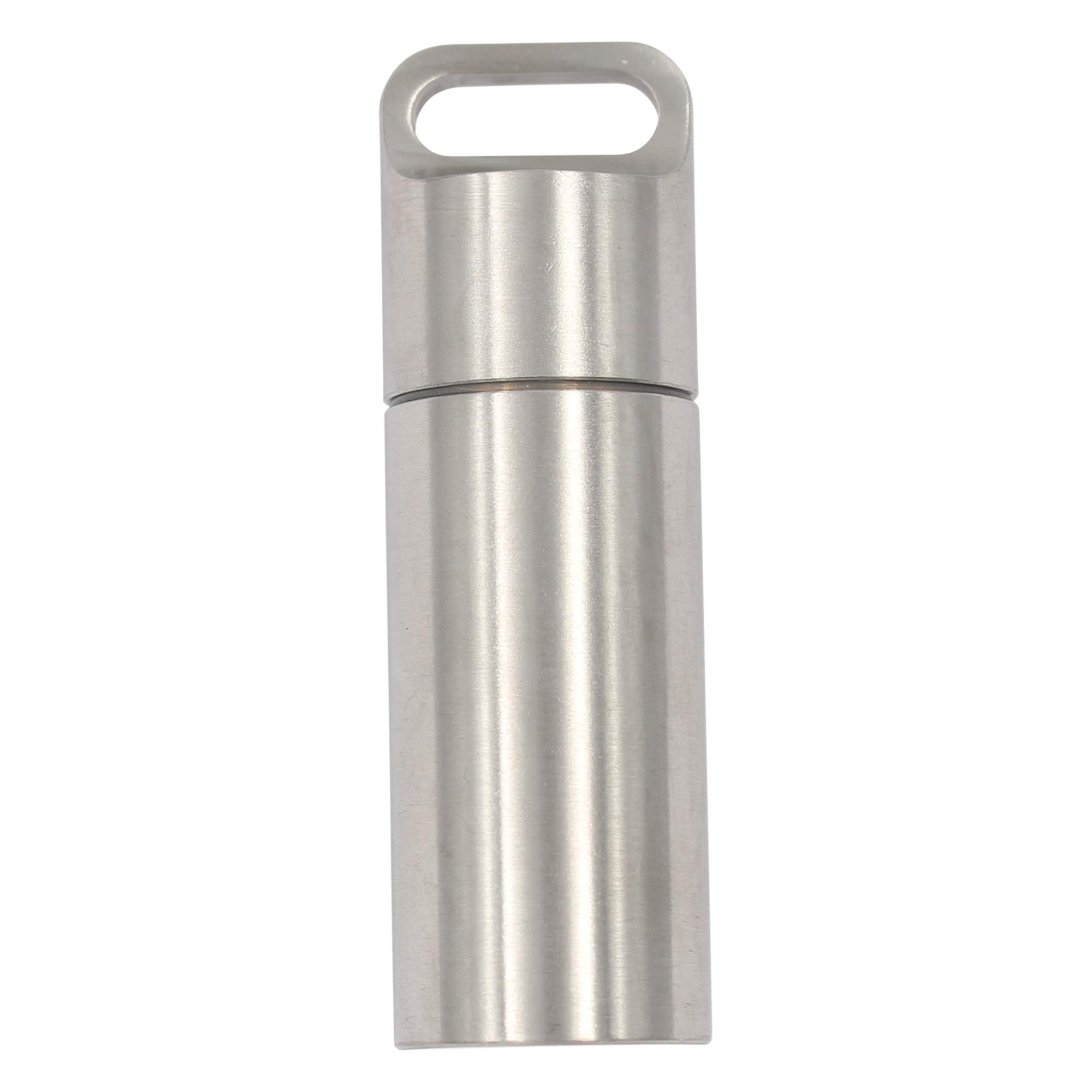 REAL SIC Keychain Pill Holder - Military-Grade Waterproof Medicine Container with Milled Steel & Premium Aluminum Case (1.8 inch) - Perfect for Camping, Hiking, Travel, and Outdoor Adventures