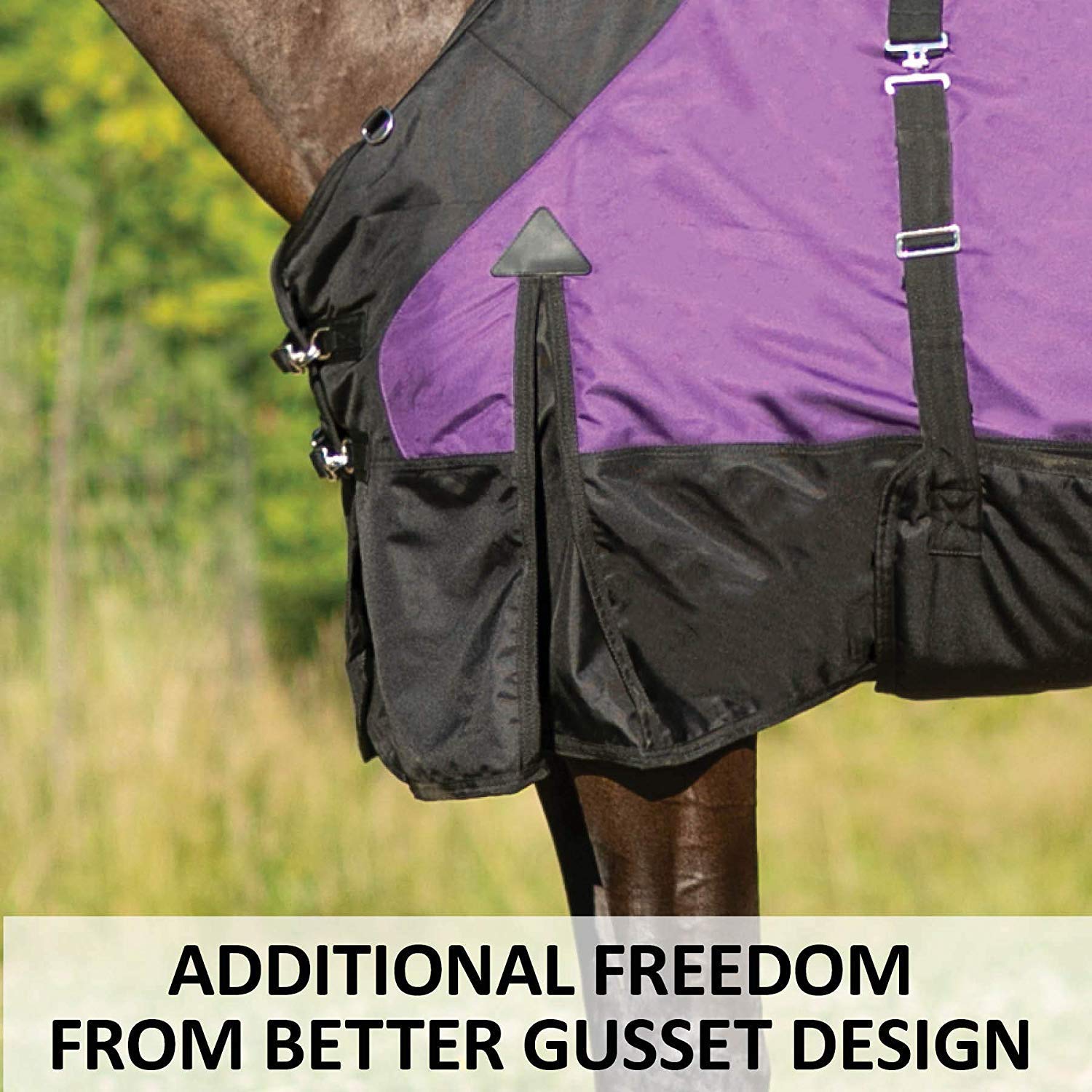 Contour Collar Classic II Horse Turnout Blanket - Waterproof Winter Horse Blanket with Bellyband Closure | Weather Protection for Cold Seasons | Ideal for Stable, Pasture & Riding