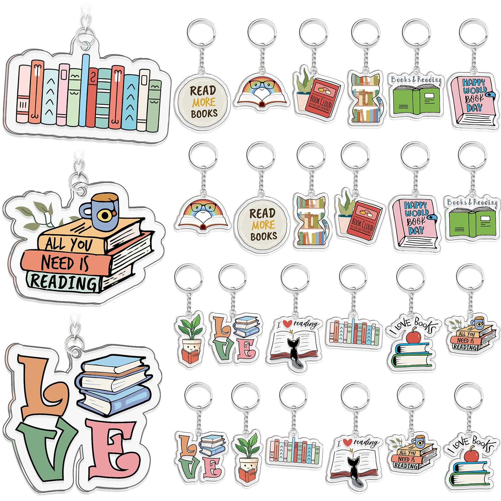Funny Book Keychain - Unique Book Lovers Gift for Women, Bookish Party Favors & Birthday Accessories - Perfect for Readers, Book Club Members & Literary Enthusiasts