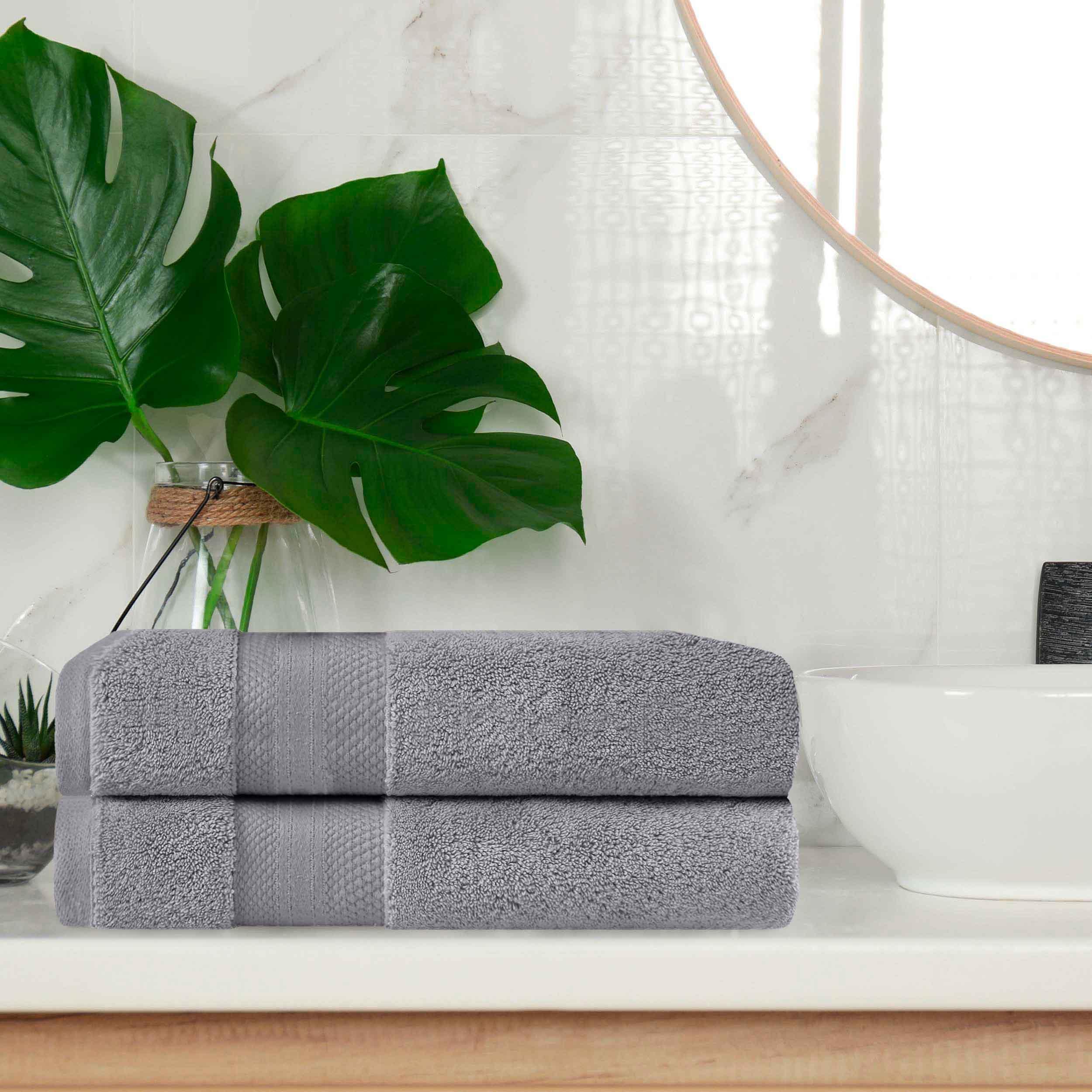 Premium 2-Piece Turkish Cotton Bath Towel Set - Ultra Soft, Highly Absorbent & Quick-Drying - Perfect for Spa, Bathroom & Luxury Home Use