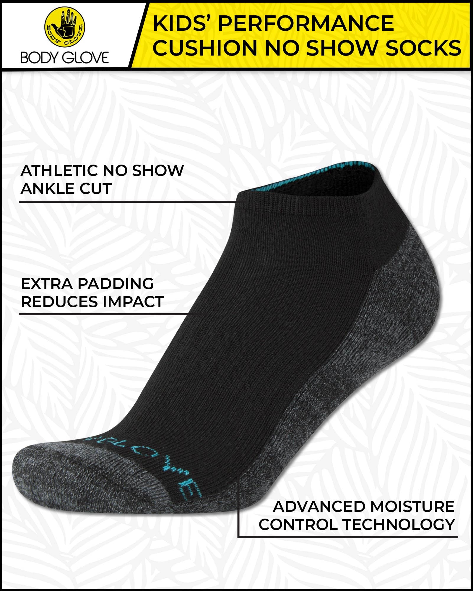 Body Glove Girls' 10 Pack Performance Cushion Athletic No Show Ankle Socks - Kids Low Cut Running Socks for Sports, Gym & Everyday Wear