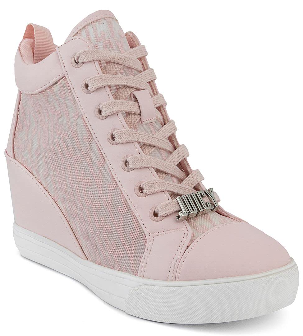 Juicy Couture Women's High Top Wedge Sneakers - Stylish & Comfortable Wedge Shoes for Women | Perfect for Casual Outfits, Work & Everyday Wear