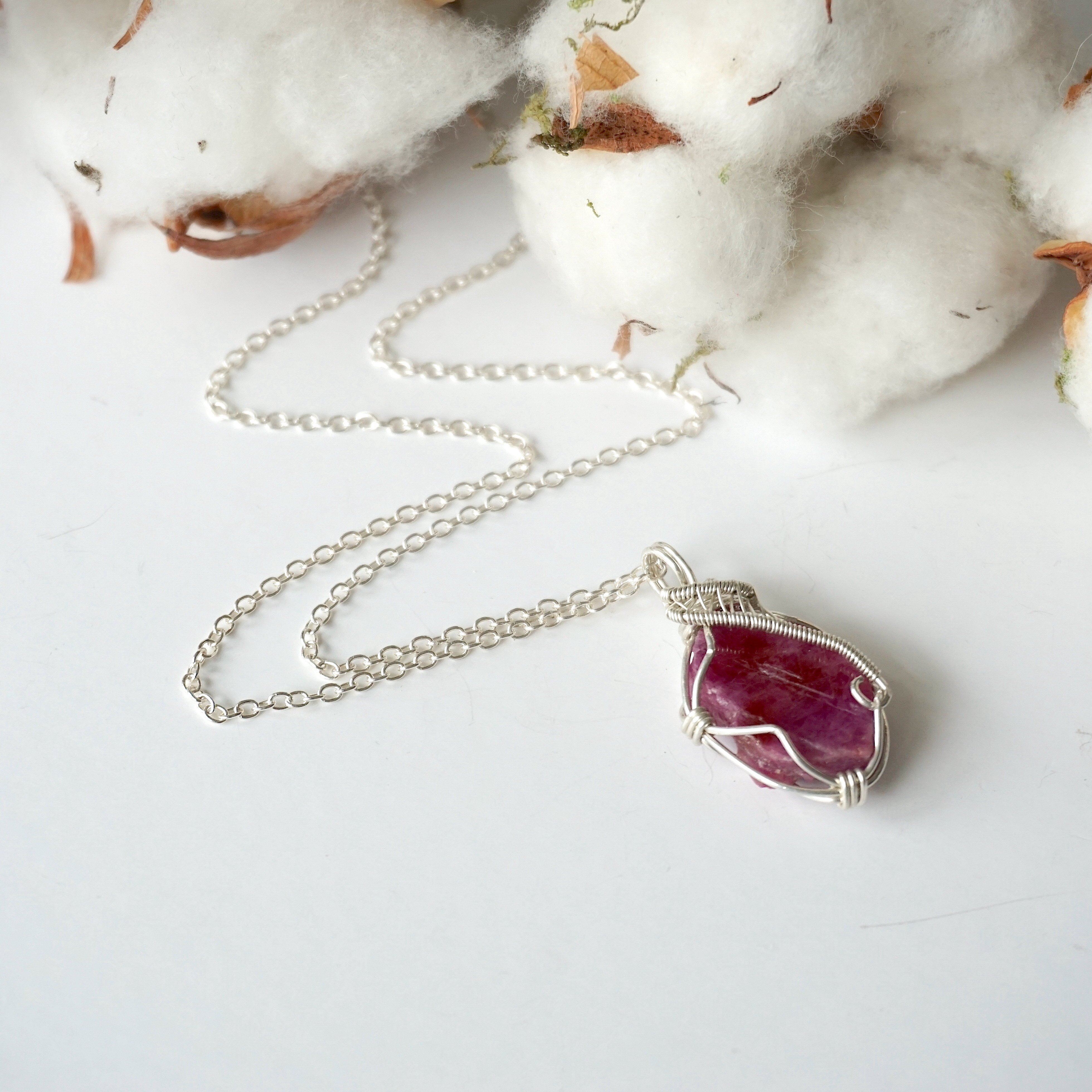 Exquisite Sterling Silver Ruby Necklace for Women | Elegant Jewelry Gift for Valentine's Day, Anniversary & Special Occasions