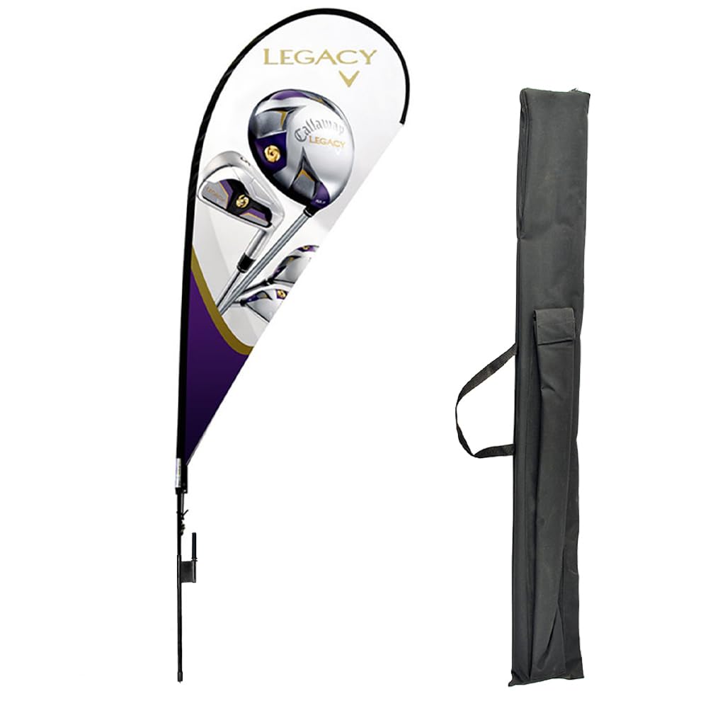 Windless Feather Flag Pole Kit - 8FT Teardrop & Swooper Flag Set for Business Advertising | Includes 4 Flagpoles, Ground Spike & Canvas Carry Bag | Perfect for Storefronts, Car Dealerships, Trade Shows & Outdoor Events