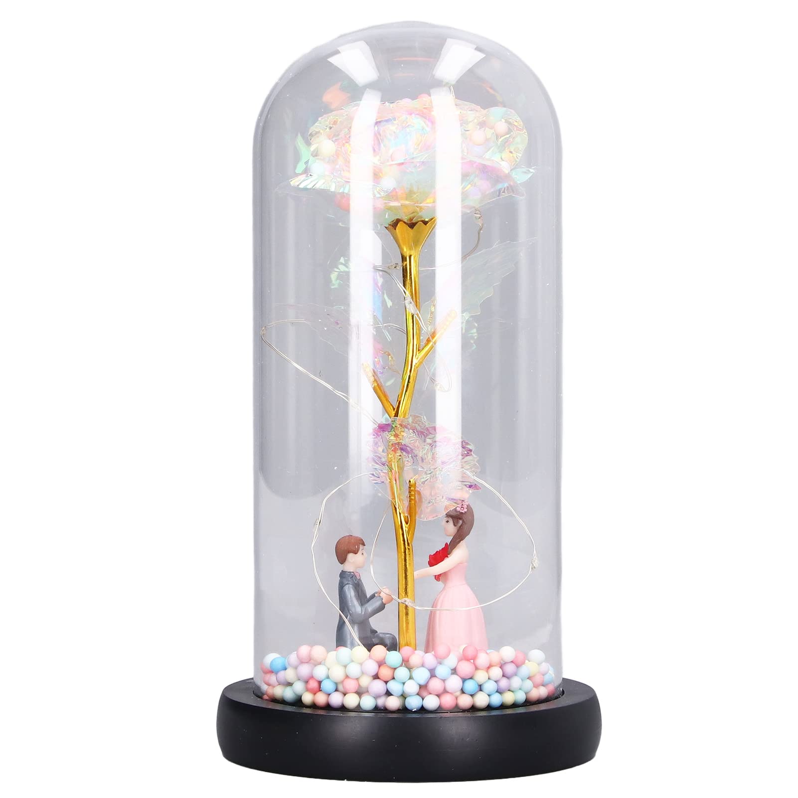 Romantic LED Rose Crystal Night Light - Valentine's Day Gift for Her/Him, Birthday Present, Anniversary Gift, Bedroom & Living Room Decor - Perfect for Romantic Evenings & Home Ambiance