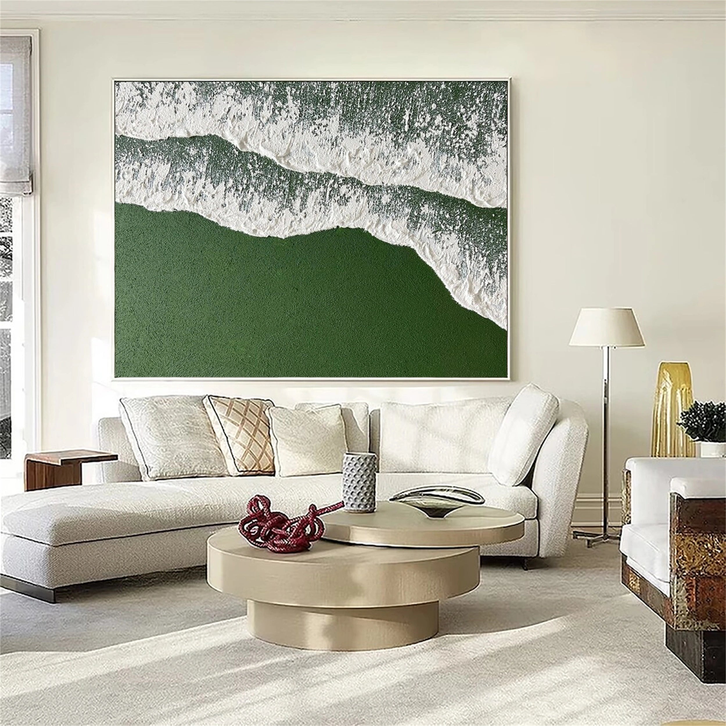 Ocean and Sky Painting #OS 092 - Handmade Canvas Wall Art for Home & Office Decor - Perfect for Living Room, Bedroom or Office Wall Decoration