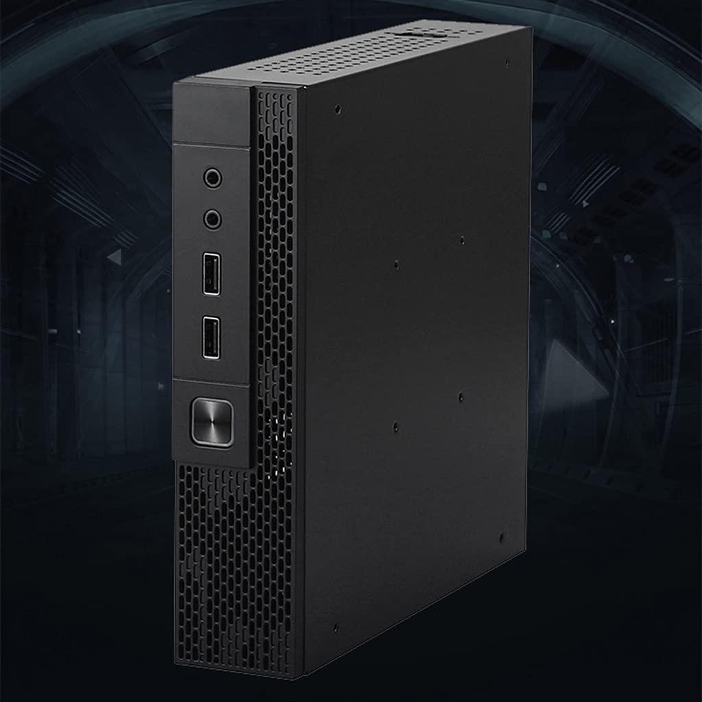 QX02 Mini-ITX HTPC Case - Compact Micro ATX Computer Chassis for Home Theater PC with 2 USB Ports | Perfect for Living Room Media Centers & Small Form Factor Desktop Builds