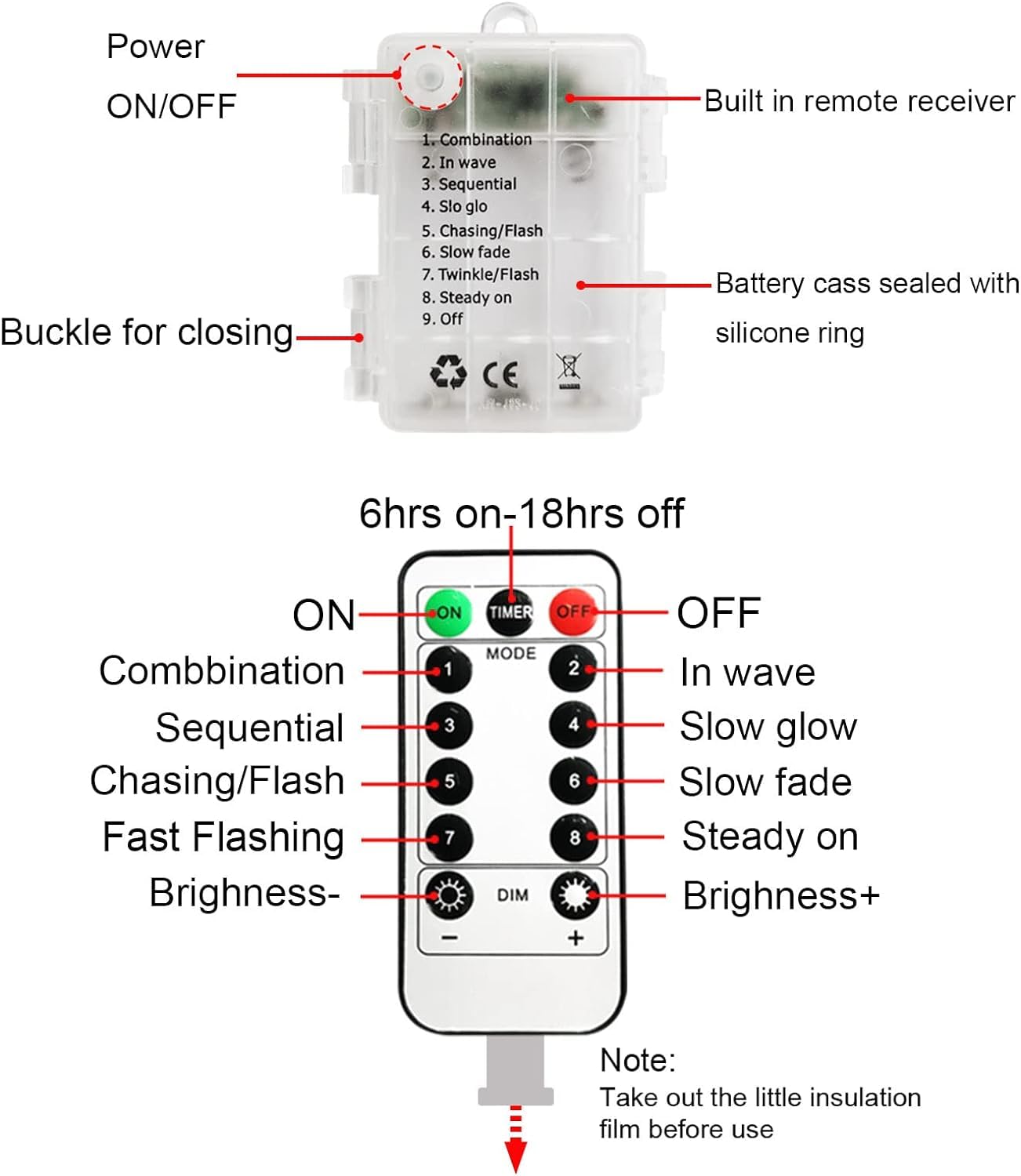 30 LED Battery Operated Halloween Lights - Indoor/Outdoor Waterproof String Lights for Home, Bedroom, Patio, Balcony - Perfect for Halloween Party Decorations, Christmas, Wedding & Garden Lighting