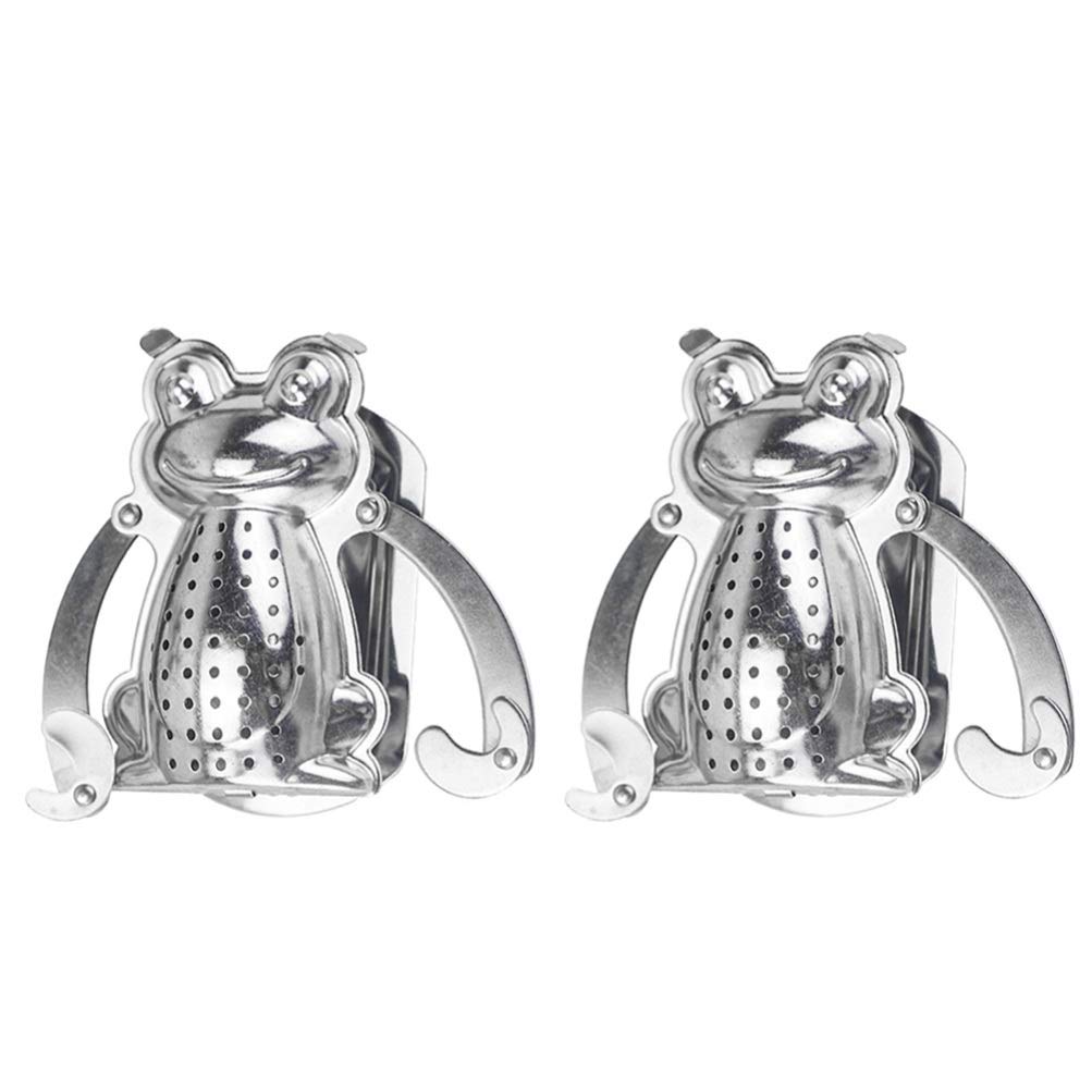 DOITOOL 2-Pack Stainless Steel Tea Infuser - Frog Shape Loose Leaf Tea Strainer, Reusable Coffee Filter for Tea Lovers, Perfect Gift for Home & Office Use