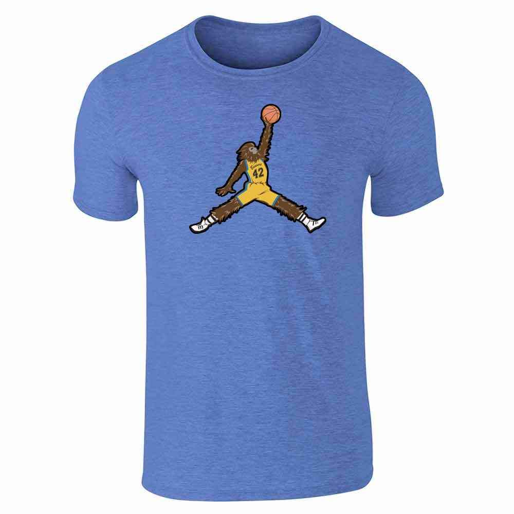 Pop Threads Air Wolf Dunking Graphic Tee for Men - Stylish Casual T-Shirt with Cool Basketball Print - Perfect for Streetwear, Gym, and Everyday Outfits