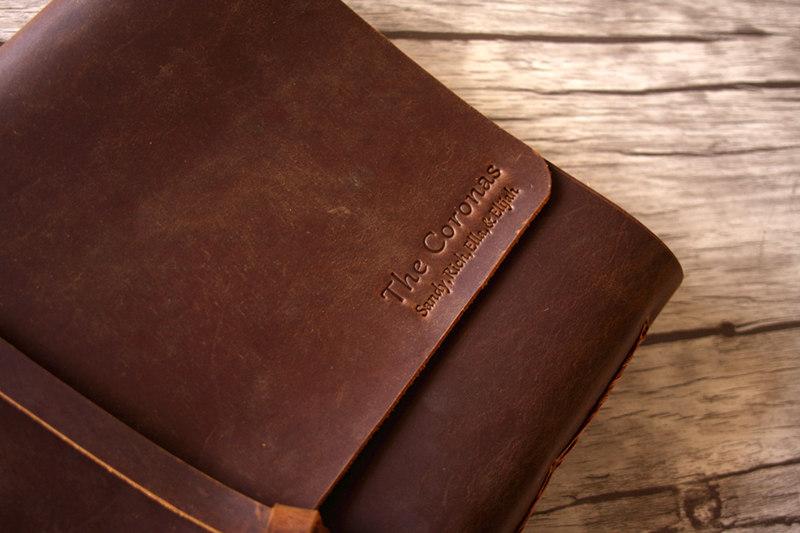 Custom Leather Photo Album - Premium Quality Scrapbook for Wedding, Travel & Family Memories | Personalized Gift for Loved Ones