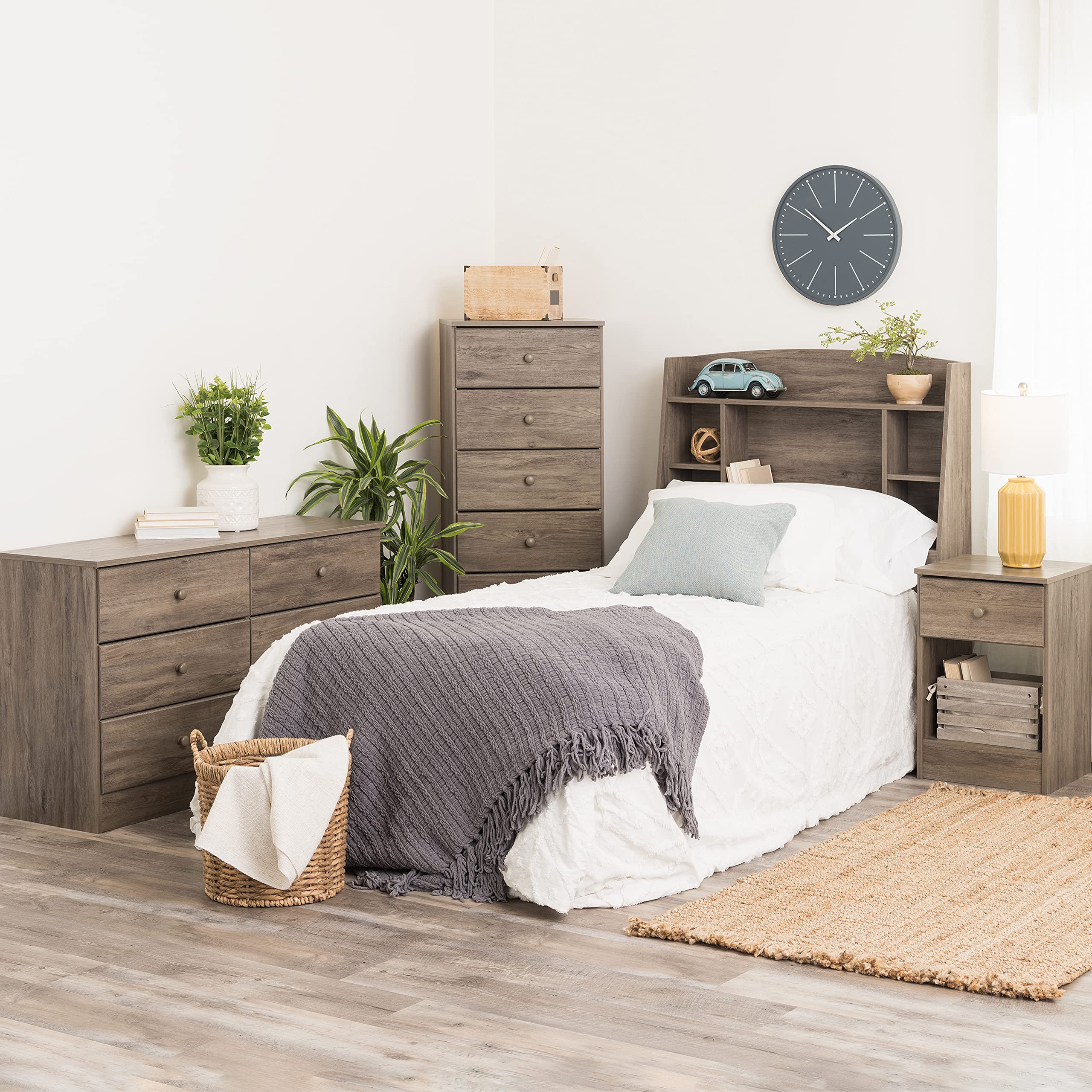 Prepac Astrid 6-Drawer Dresser - Modern Bedroom Storage Chest, 15.5