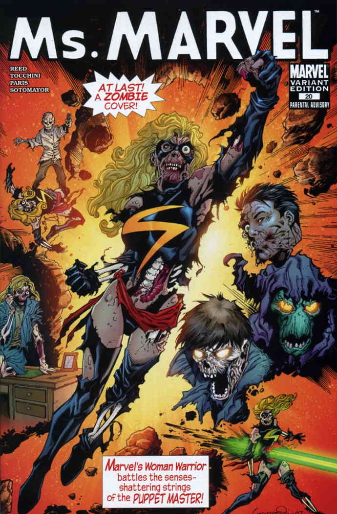 Ms. Marvel (2nd Series) #20A FN - Marvel Zombie Variant Comic Book | Collectible Edition for Fans & Investors | Perfect for Display, Gifts, and Comic Book Collections