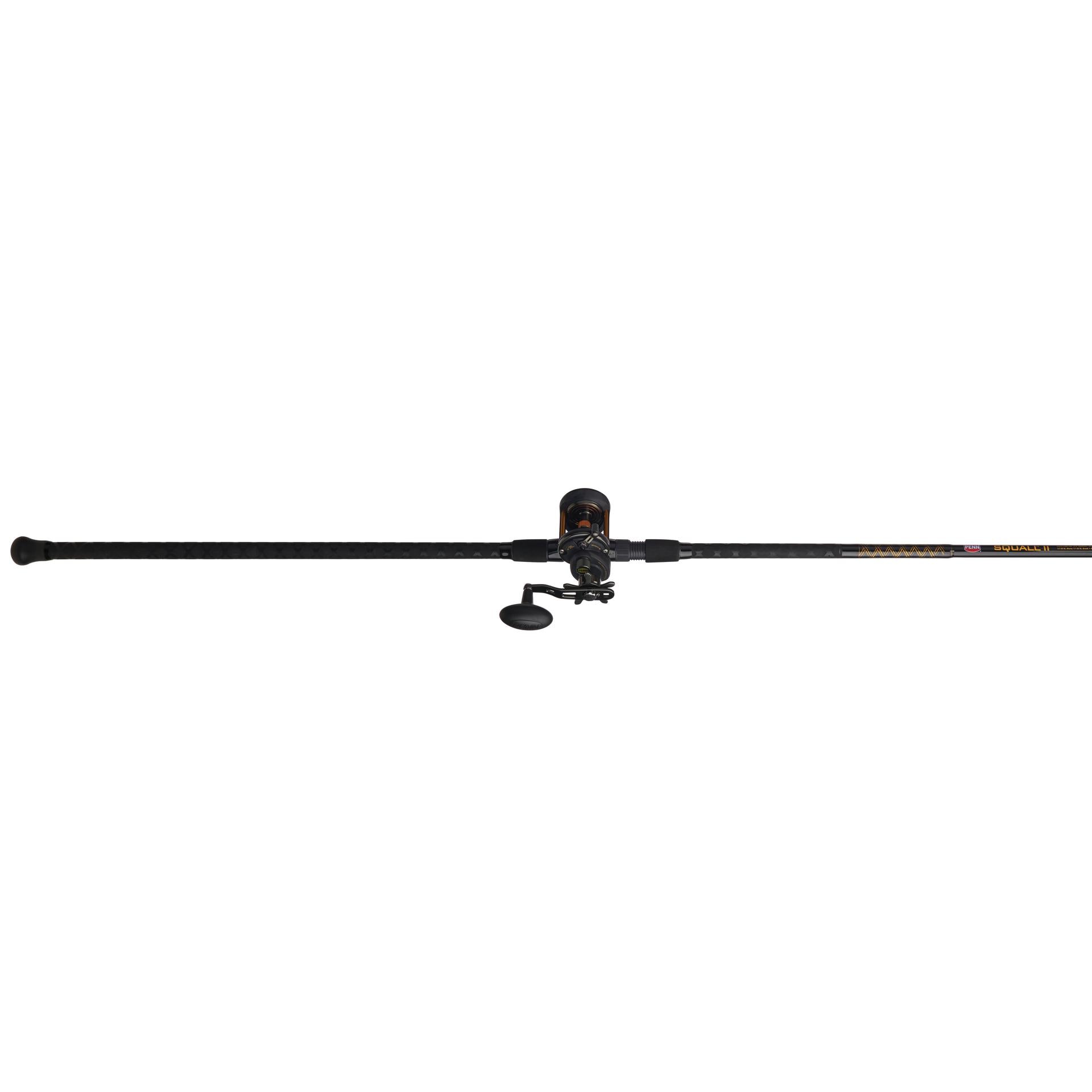 Squall® II Star Drag Conventional Fishing Rod and Reel Combo - Saltwater & Freshwater Angling for Bass, Tuna, and Offshore Fishing