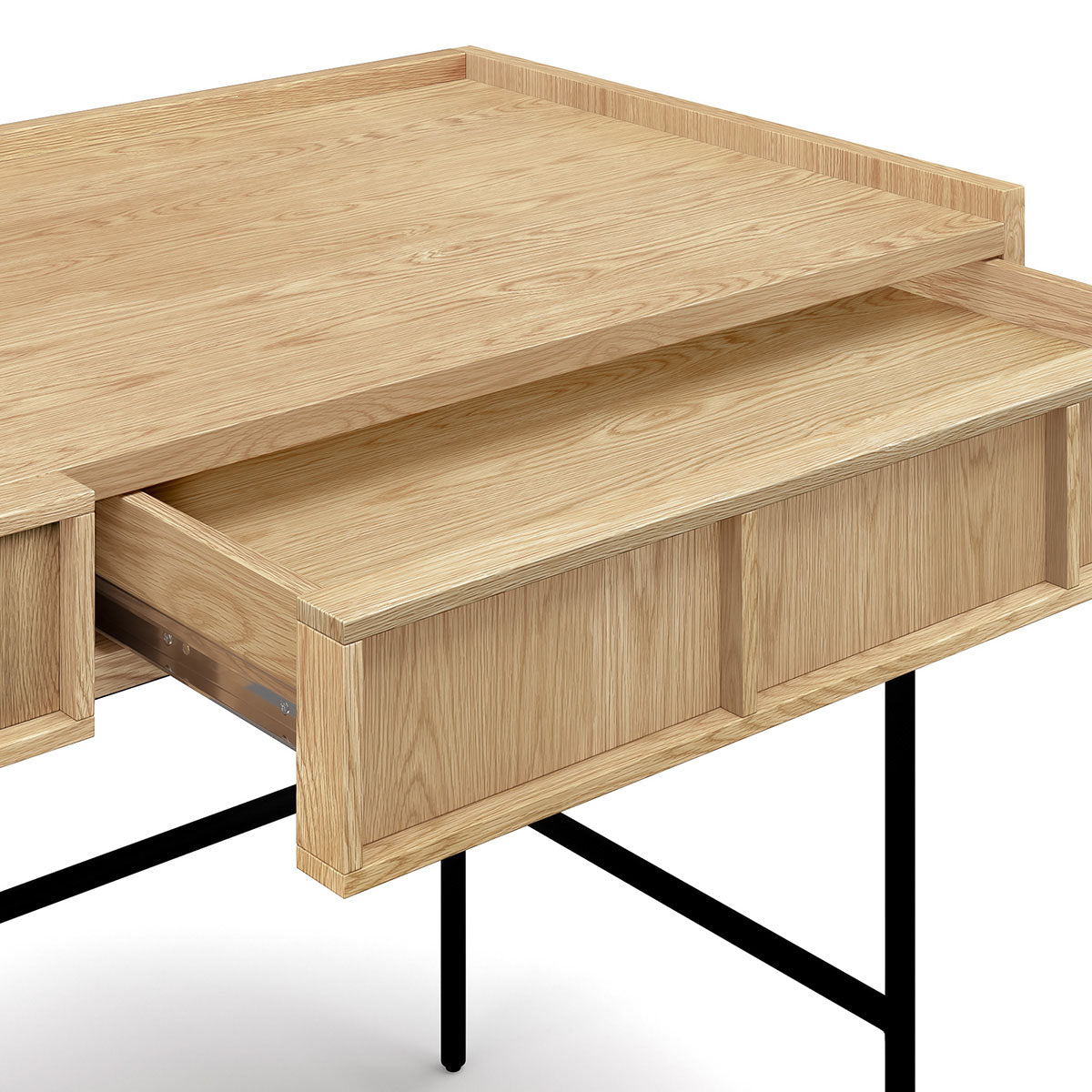 Isla 2 Drawer Writing Desk - Modern Home Office Furniture for Small Spaces, Study & Work from Home (White Finish)