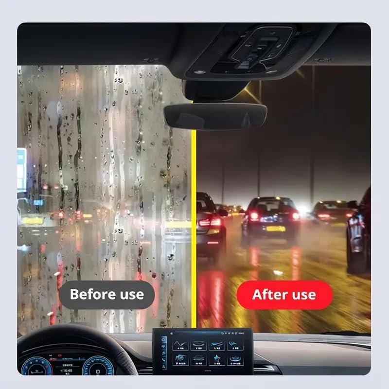 LIVALLY Car Glass Oil Film Remover & Cleaner Brush - Effective Automotive Window Oil Film Remover for Crystal Clear Visibility - Perfect for Windshield, Side Windows & Rearview Mirrors