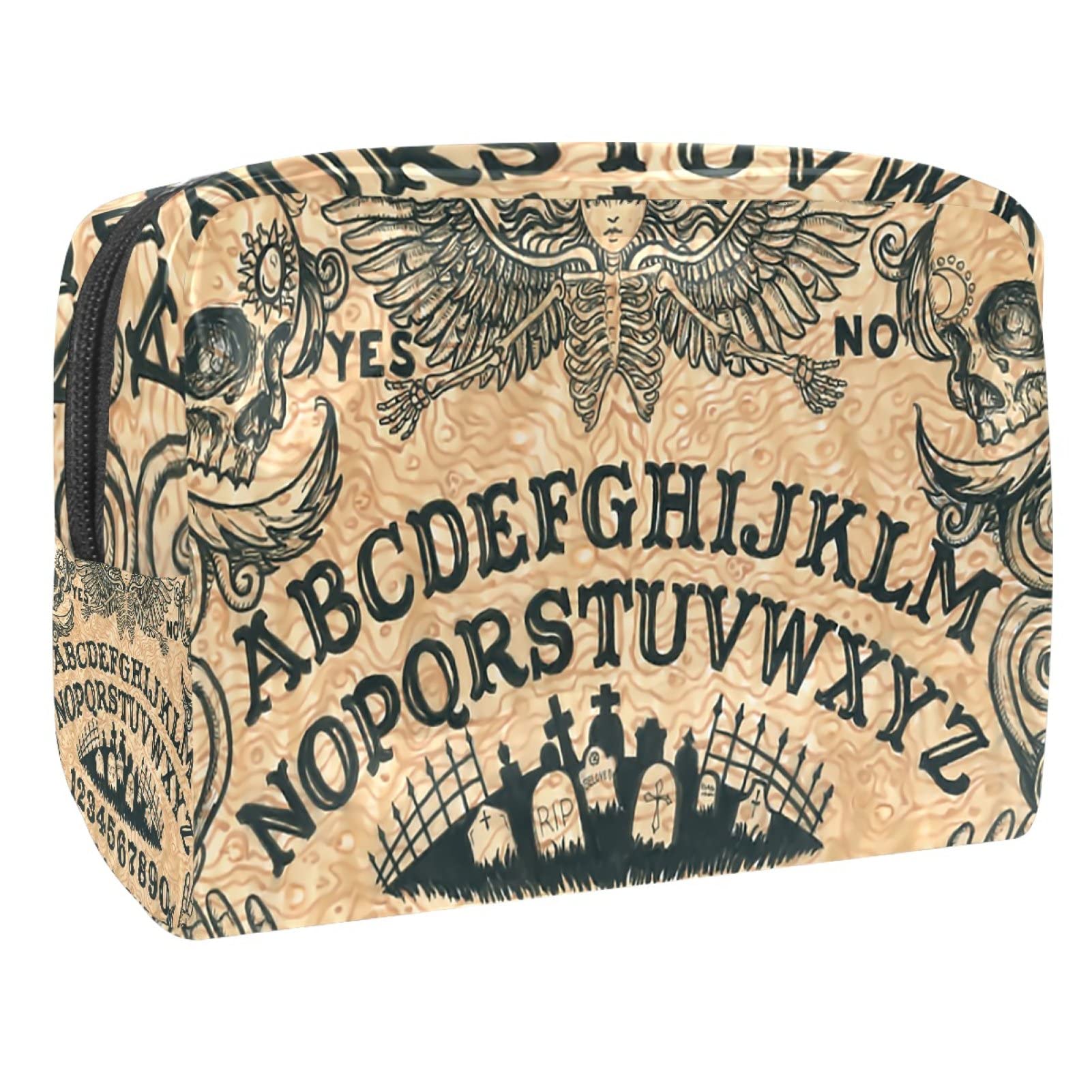 Ouija Board Cosmetic Bag - Waterproof Travel Makeup Organizer for Women
