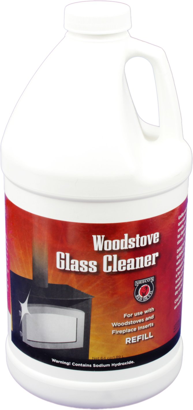 MEECO'S RED DEVIL Wood Stove Glass Door Cleaner - Fast & Effective Fireplace Glass Cleaner - Removes Soot, Ash & Carbon Buildup - Safe for Wood Burning Stoves & Fireplaces - Perfect for Home, Cabin & RV Use