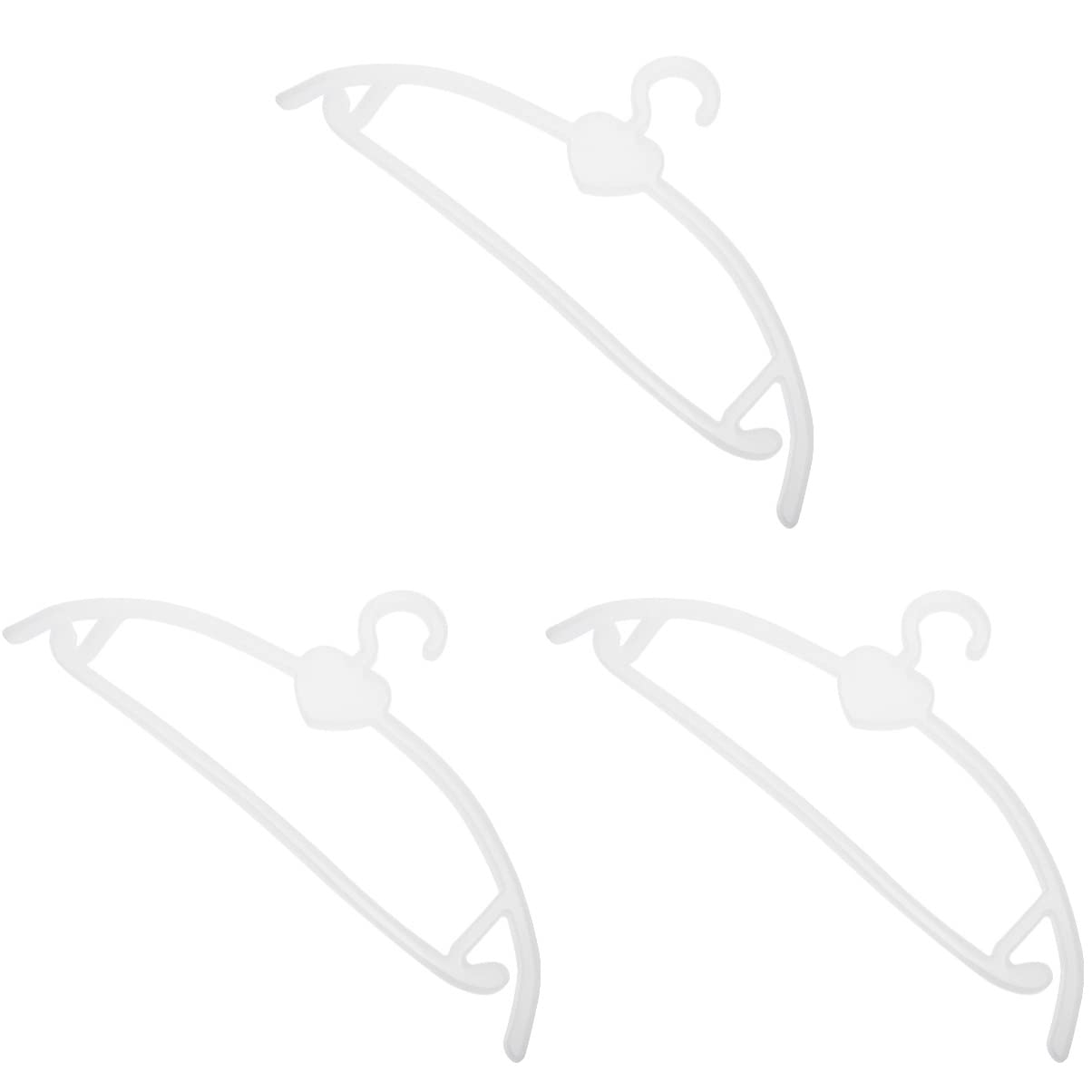 EXCEART 3-Piece Non-Slip Flocked Coat Hangers Set - Silicone Clothes Hangers for Shirts, Skirts & Dresses - Durable Resin Molds for Wardrobe Organization (Perfect for Closet, Laundry Room & Travel)