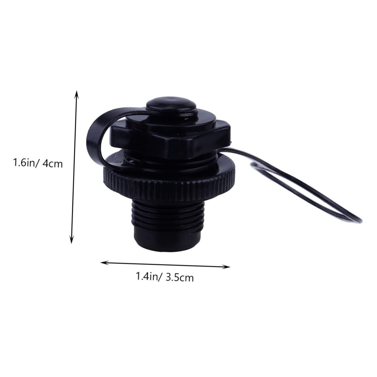BESPORTBLE 2PCS Air Mattress Valve Replacement Caps - Secure Screw Plugs for Inflatable Pool Floats, Water Rafts, Beach Toys & Camping Accessories