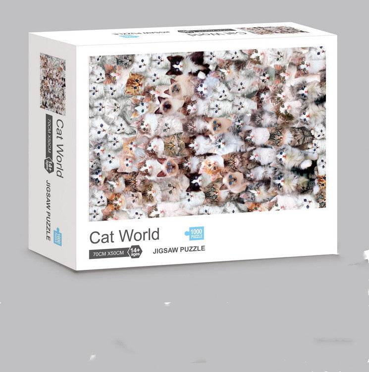 1000-Piece Impossible Cat Jigsaw Puzzle for Adults - Challenging & Fun Brain Teaser for Relaxation, Stress Relief & Family Game Night