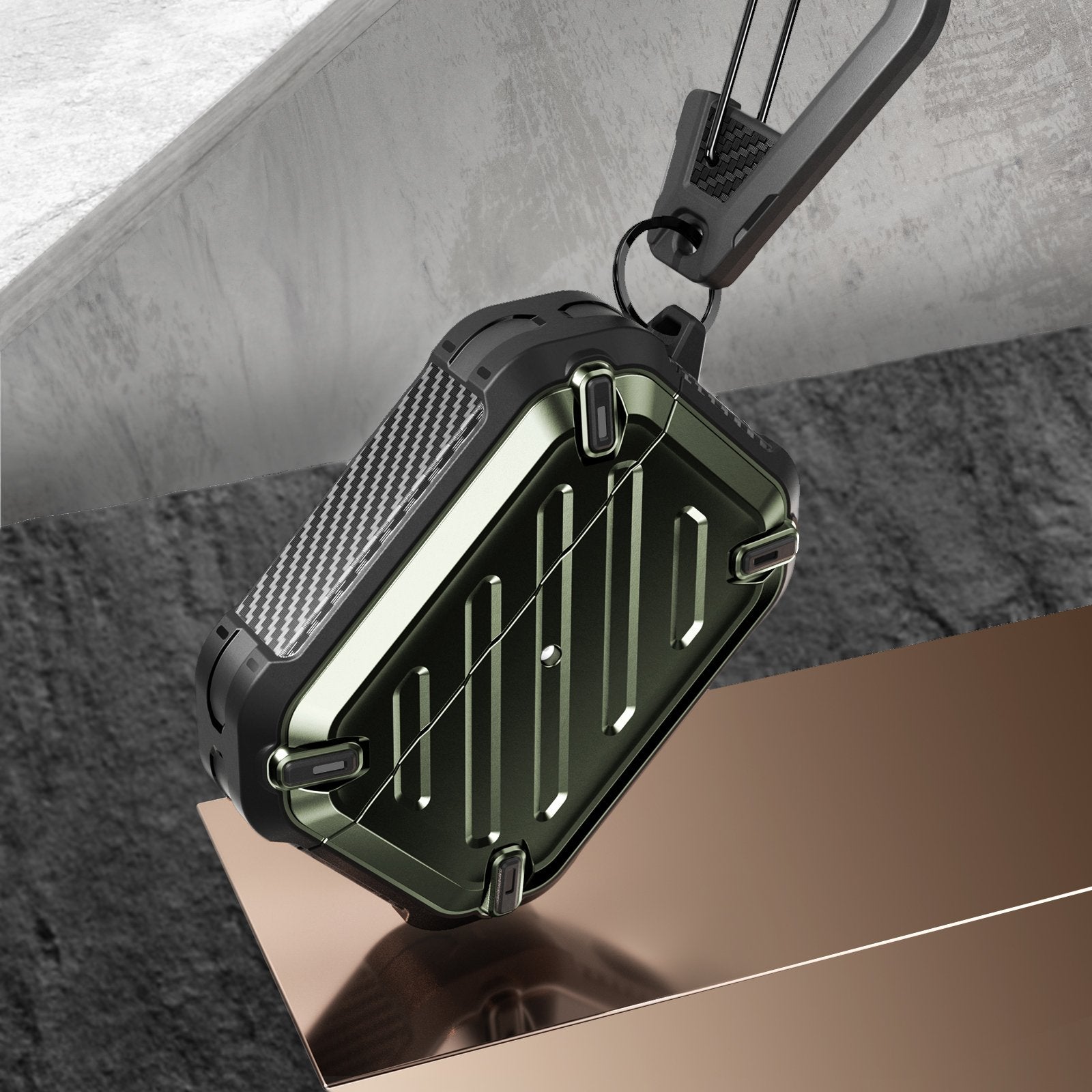 Apple AirPods Pro Case - Unicorn Beetle Pro Rugged Protective Cover with Shockproof Design, Dark Green - Perfect for Outdoor Activities, Sports & Travel