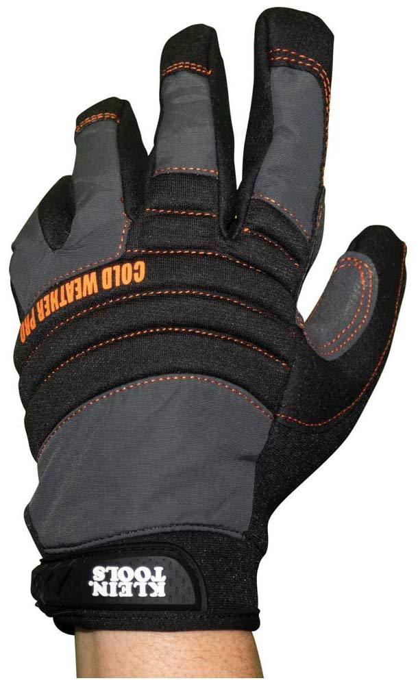 Klein Tools 40212 Journeyman Cold Weather Pro Gloves - Large Size, Insulated Work Gloves for Winter Construction, Outdoor Jobs & DIY Projects