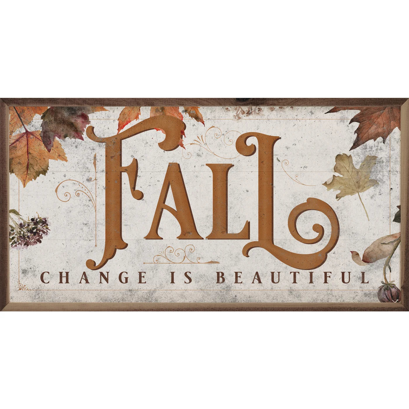 Beautiful Fall Change Wood Framed Print - Seasonal Home Decor for Living Room, Bedroom & Office Wall Art