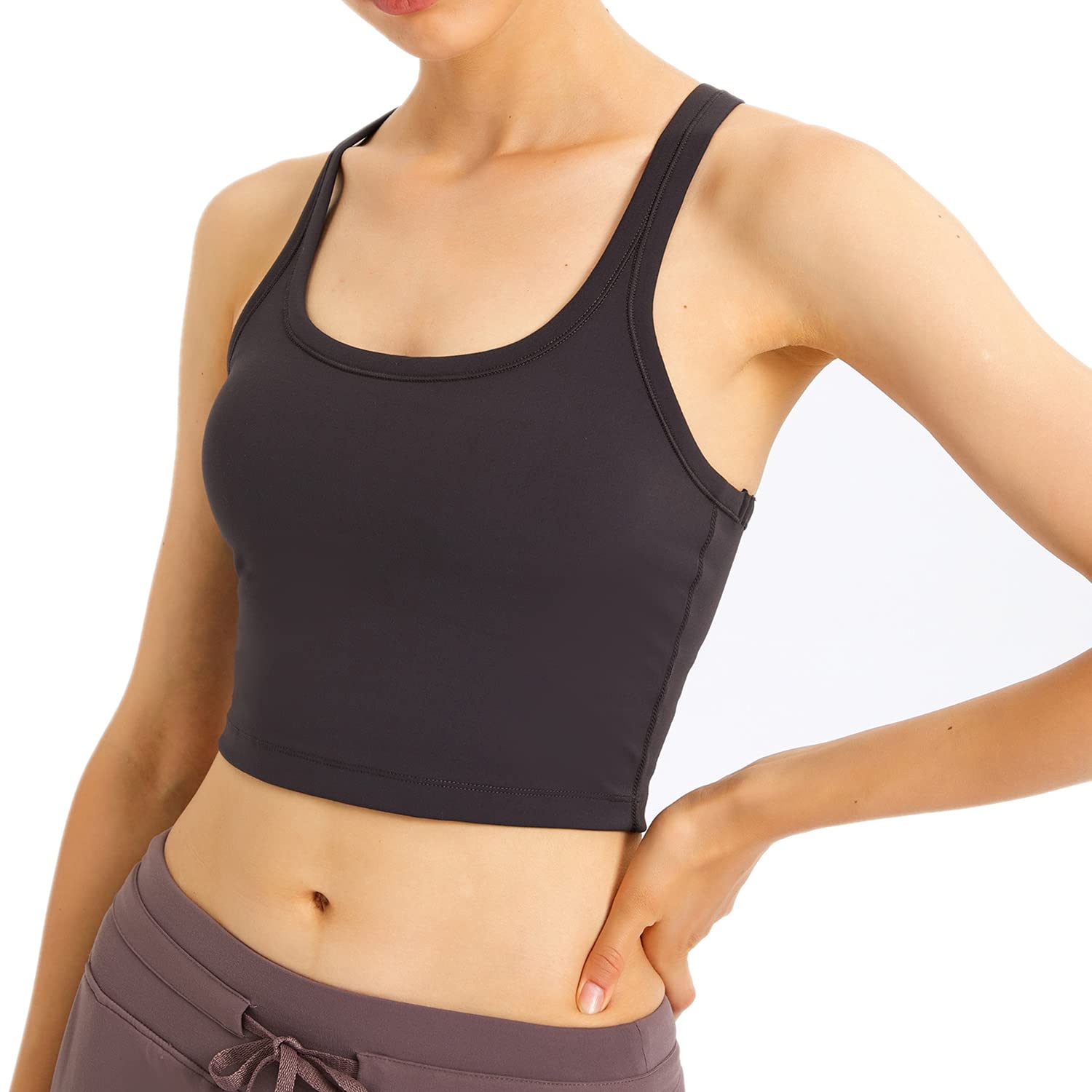 Nanomi Beauty Women's Removable Padded Sports Bras - Workout Running Yoga Tank Tops for Active Lifestyles & Gym Wear