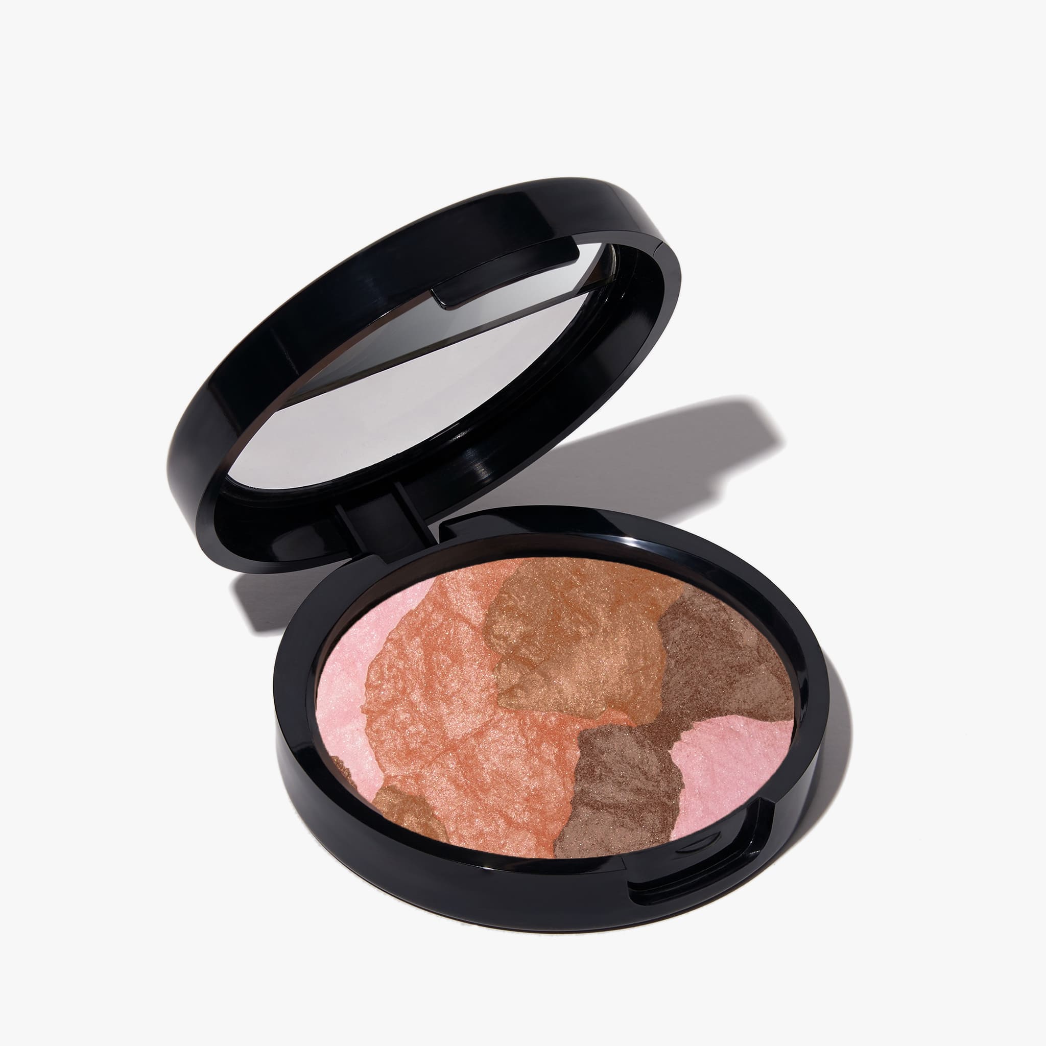 Baked Blush and Bronze 2-in-1 Marbleized Makeup Palette - Perfect for Contouring & Highlighting for Day to Night Looks