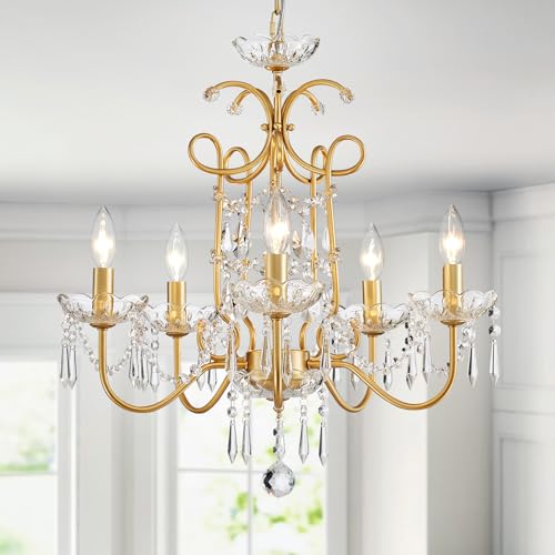 5-Light, Brushed Gold