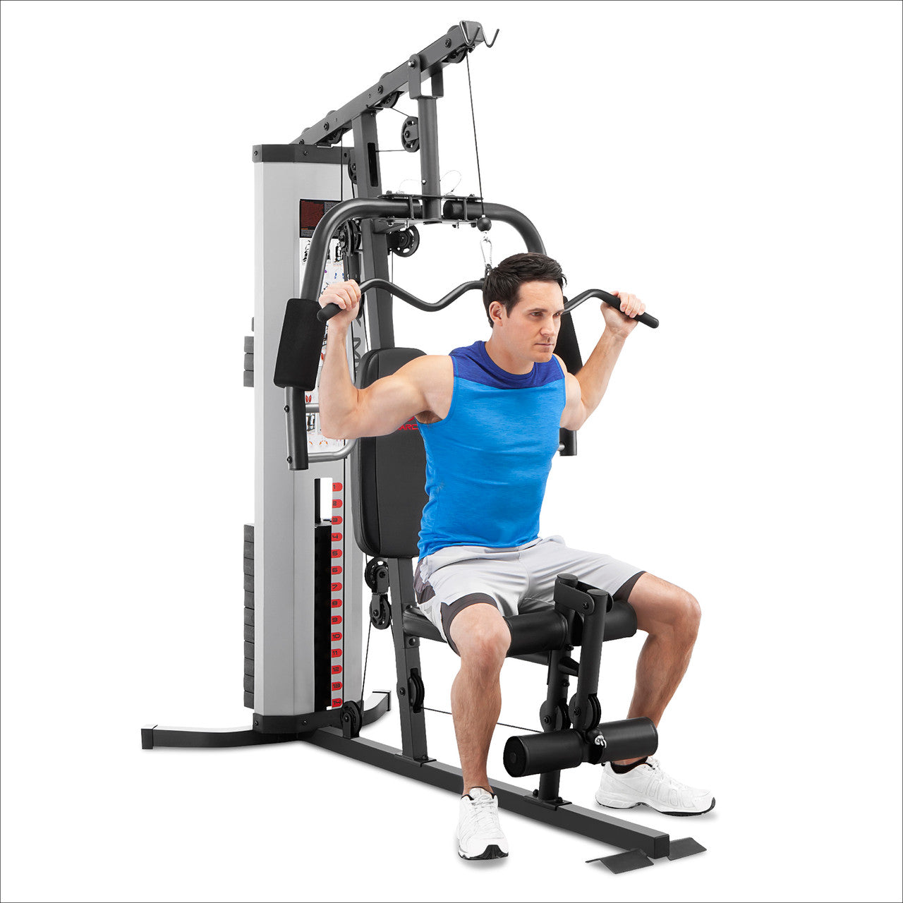 Marcy MWM-988 Home Gym System with 150lb Weight Stack - Full Body Workout Equipment for Strength Training & Fitness | Perfect for Home Gym, Small Spaces & Personal Training