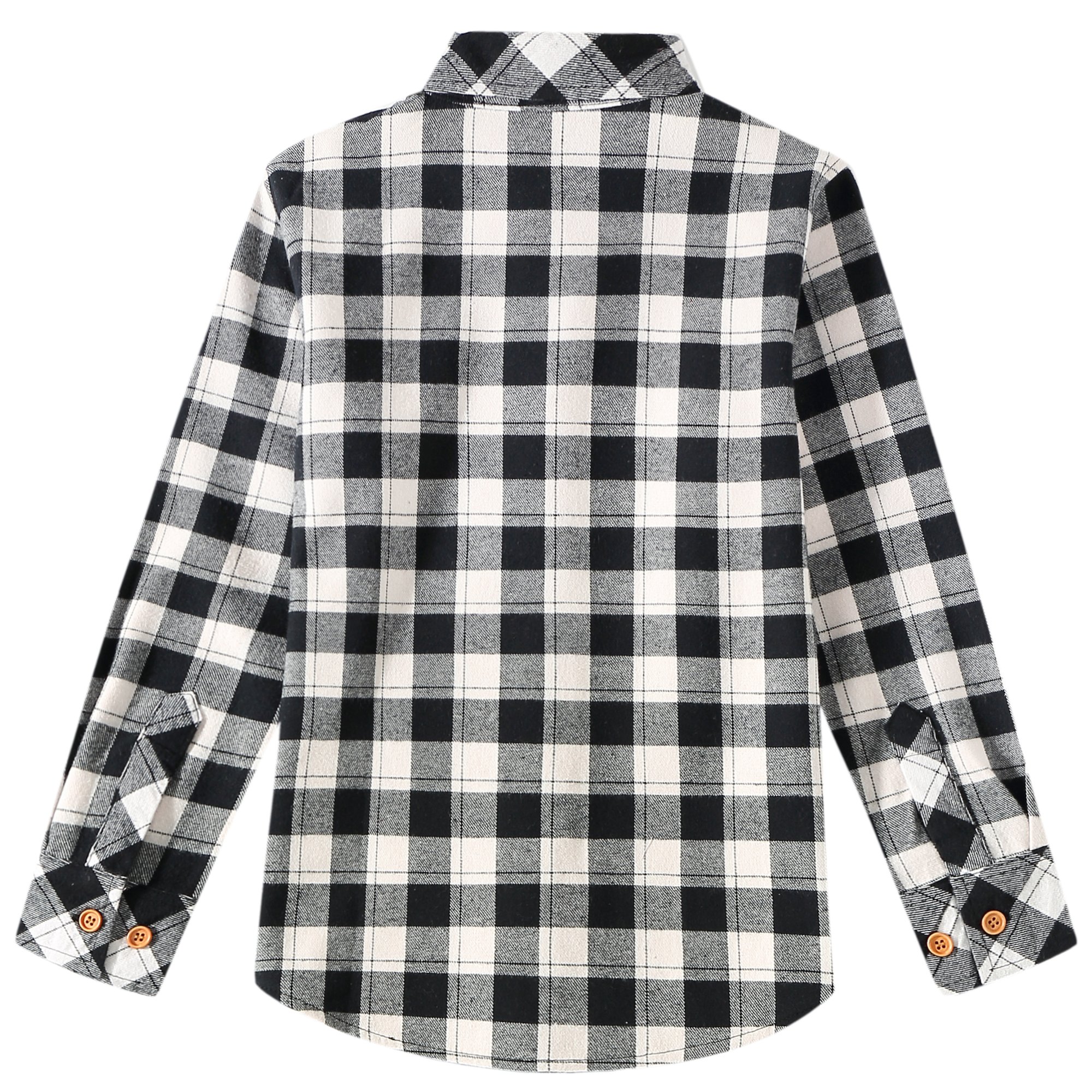 Boys Flannel Jacket - Fleece Plaid Shirt for Outdoor & School