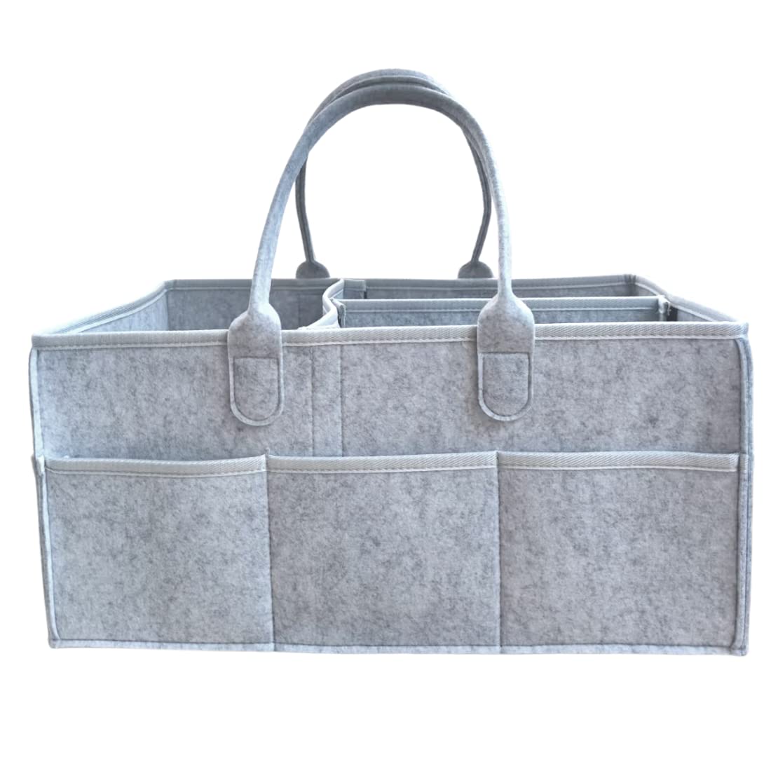 Large Baby Diaper Caddy Organizer - Portable Nursery Storage Bin with Removable Compartments for Boys & Girls - Perfect for Baby Changing Station, Newborn Nursery Decor & Baby Shower Gifts - Ideal for Home, Daycare & Travel Use
