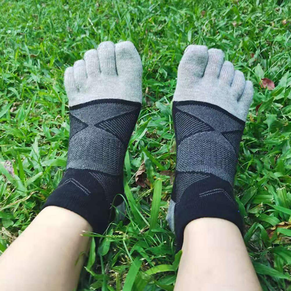 Breathable No-Show Five-Toe Socks for Women & Men - 3 Pairs Pack - Perfect for Running, Athletic Sports & Daily Wear