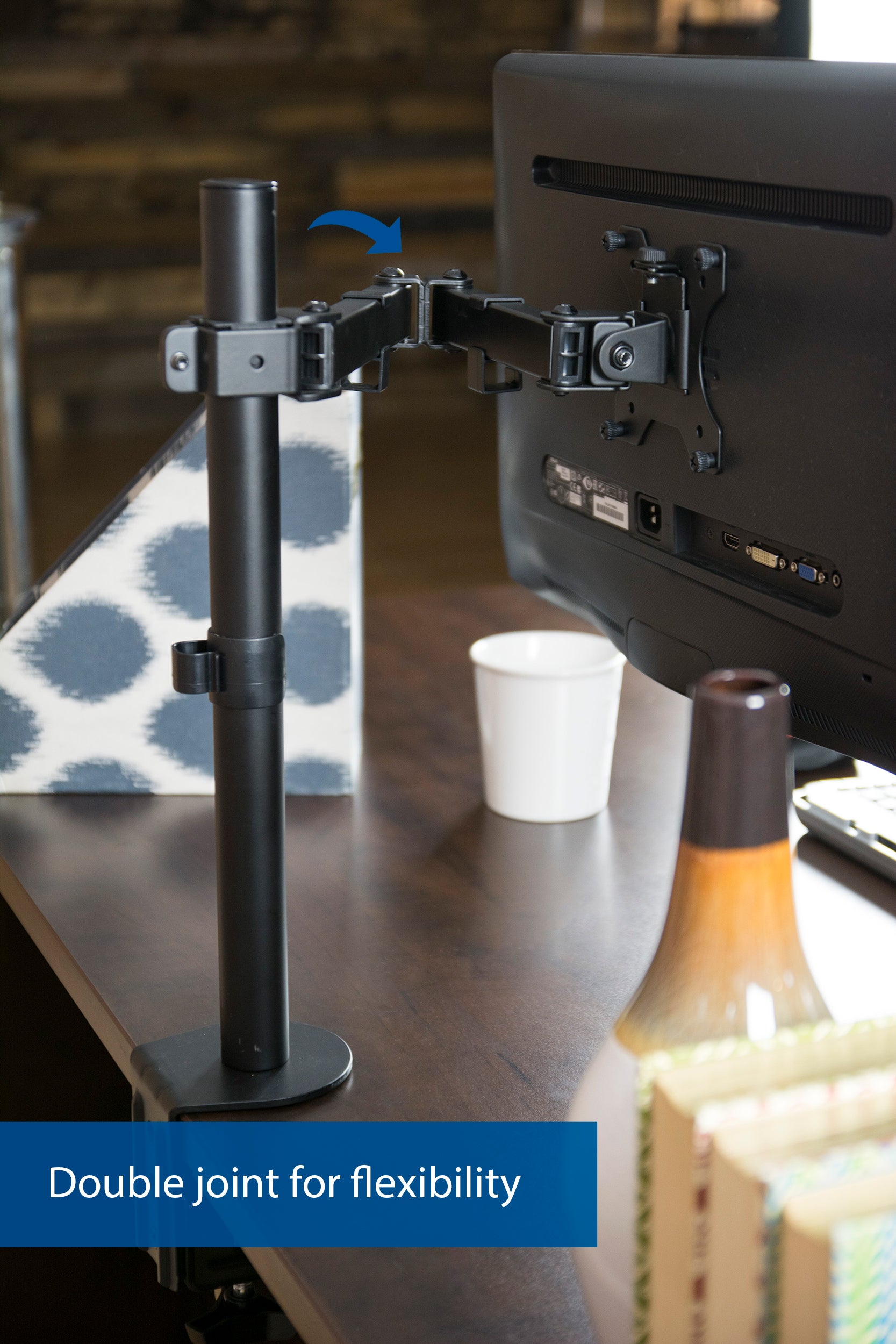 Adjustable Single Monitor Desk Mount for 13